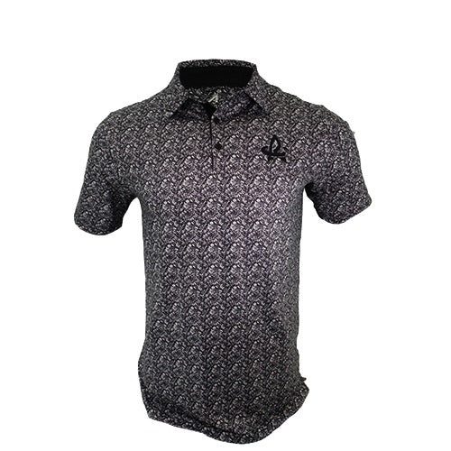 Rocket City Trash Pandas Antigua Black & White Lianthus Polo