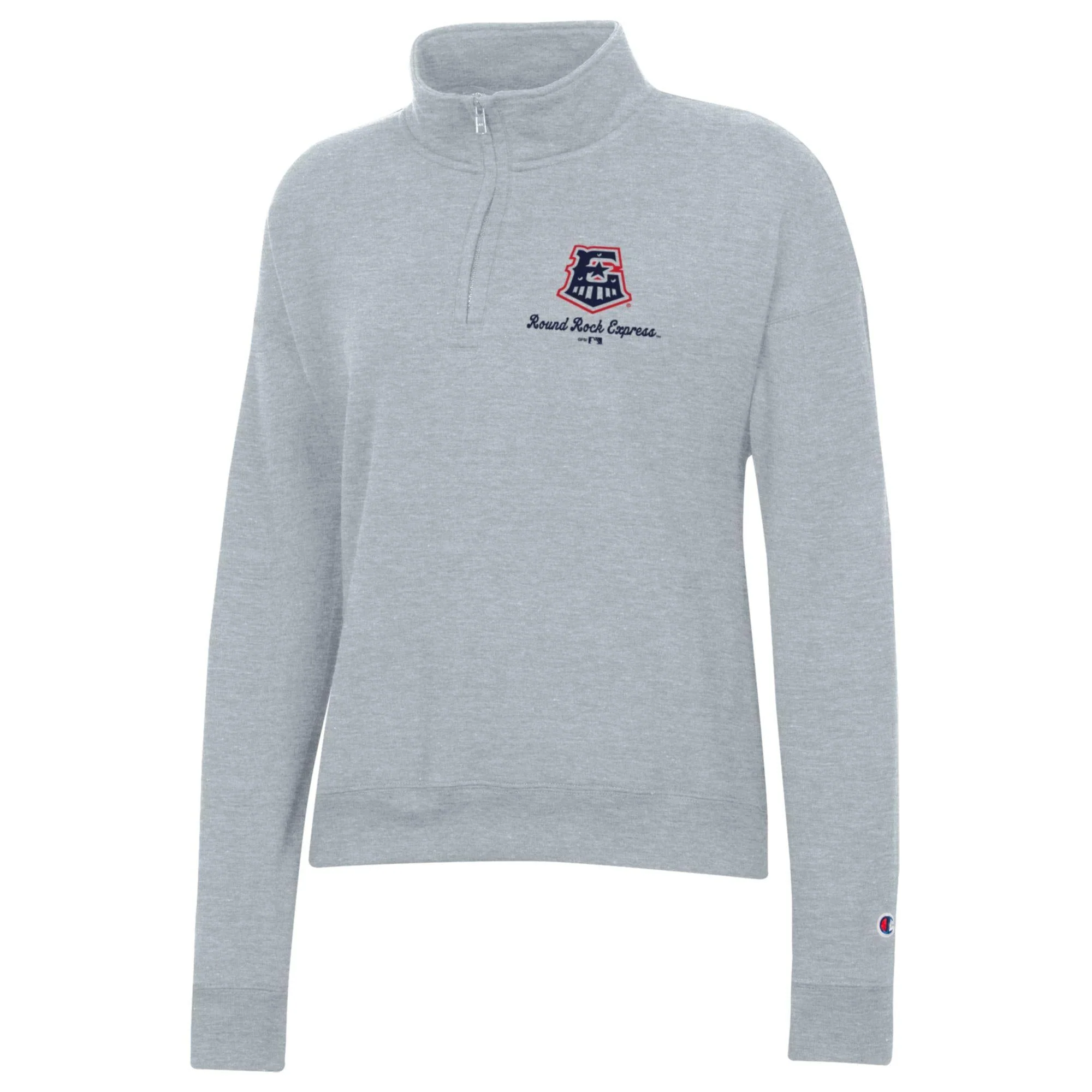 Round Rock Express Champion Heather Grey E-Train Women's Quarter Zip