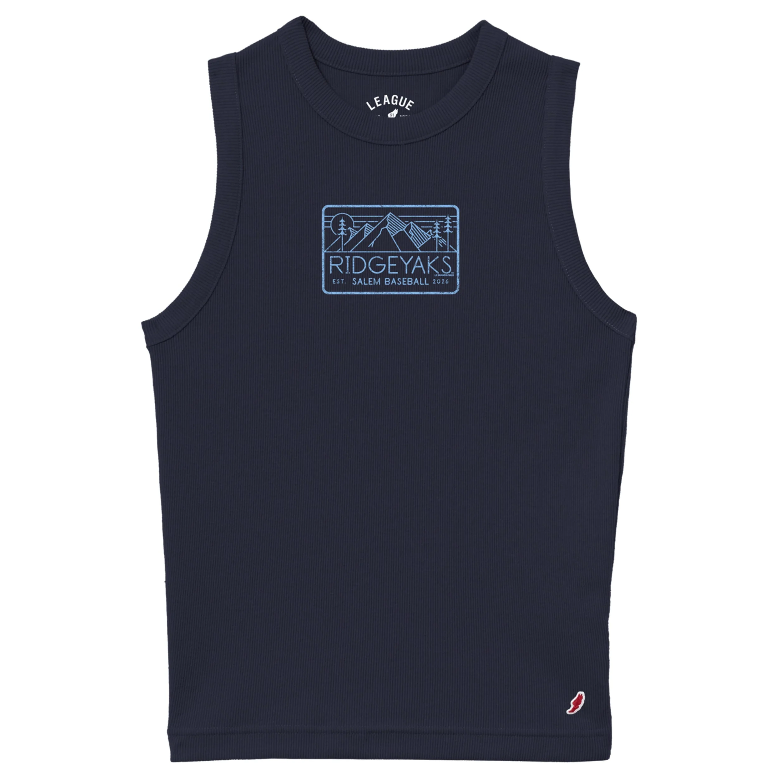 Salem RidgeYaks Womens Navy Rib Tank