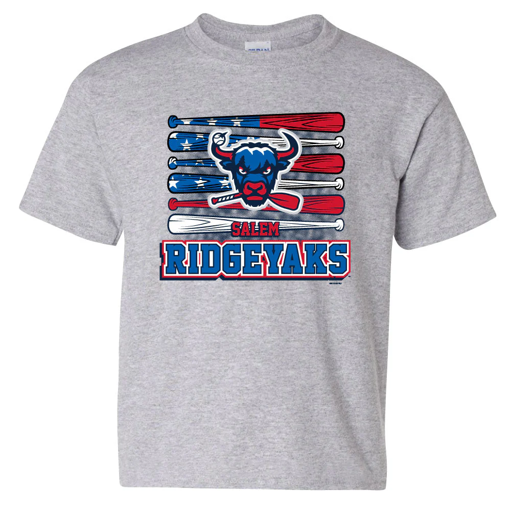 Salem RidgeYaks Youth Bat Flag Tee