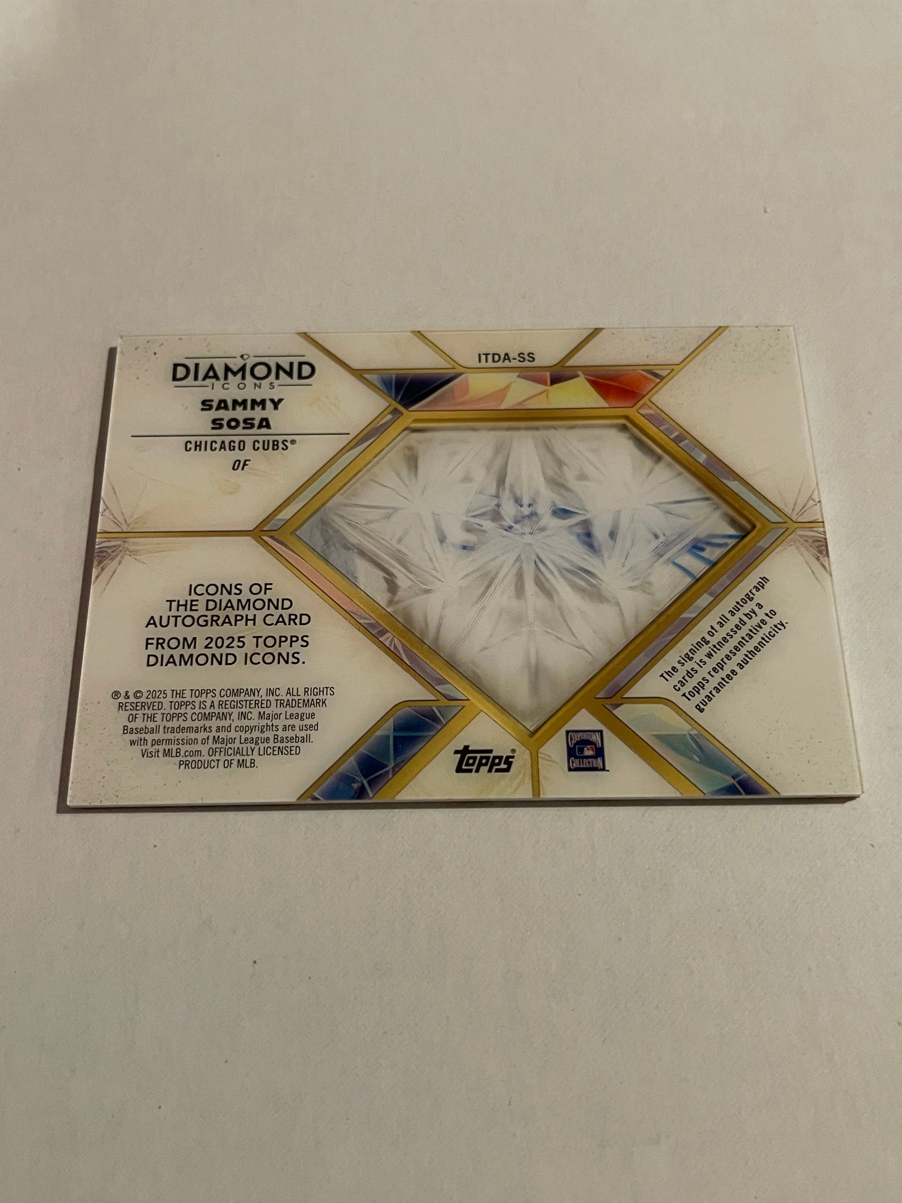 Sammy Sosa 2025 Topps Diamond Icons #ITDA-SS /25 - Image 2