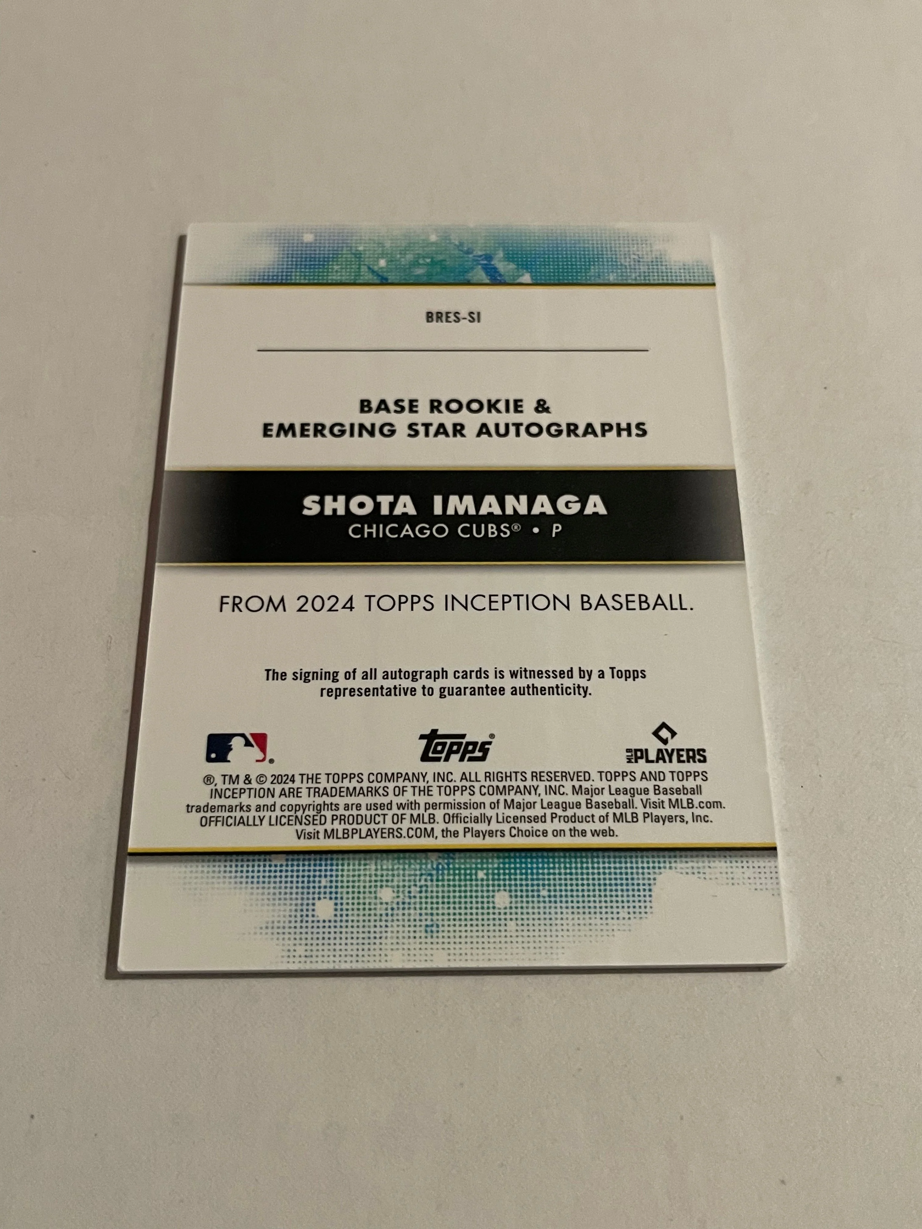 Shota Imanaga 2024 Topps Inception #BRES-SI Blue - Image 2