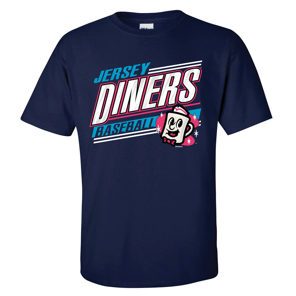 Somerset Patriots Adult Jersey Diners Longplay Cotton Navy Tee