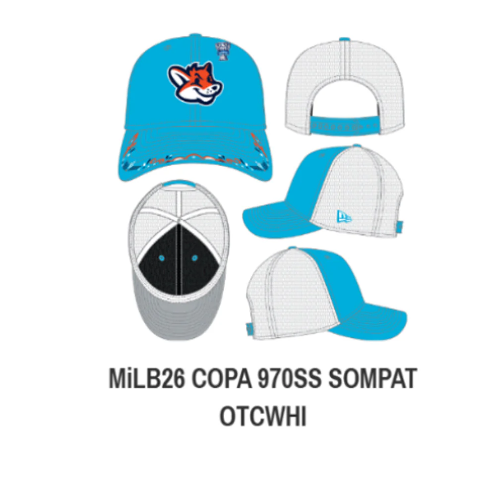 Somerset Patriots New Era 2026 9Seventy Stretch Fit Adjustable Zorros de Somerset Copa de la Diversion Cap - Image 4