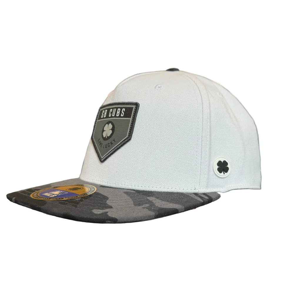 South Bend Cubs Black Clover Adjustable Plate Snapback Cap