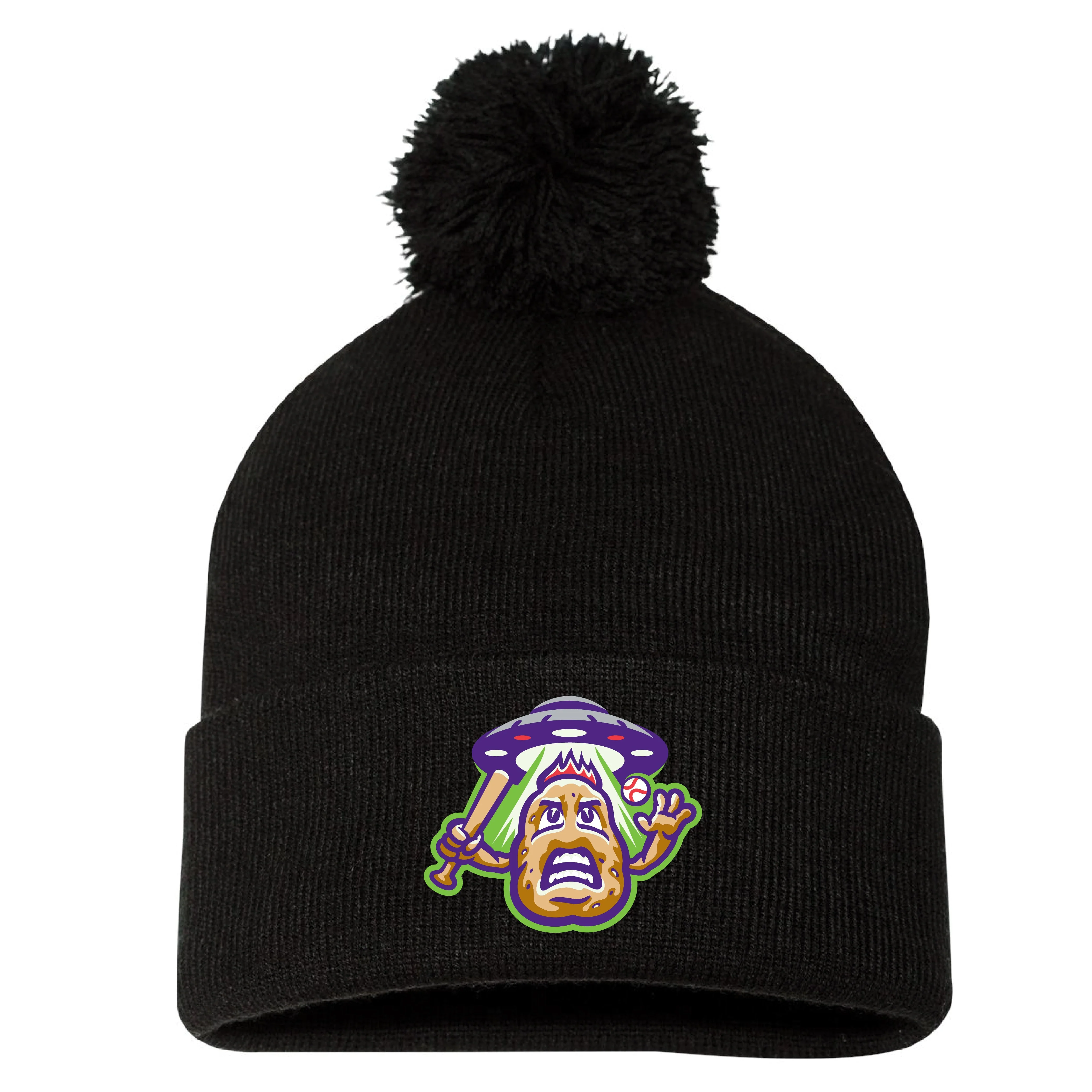 Space Potato Pom Pom Knit Cap