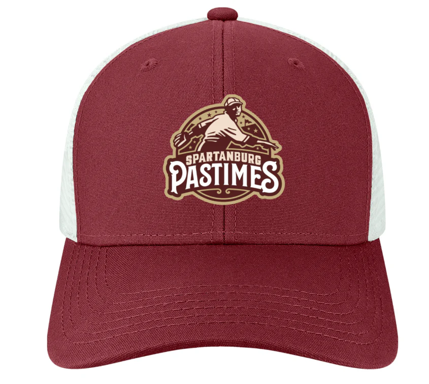 Spartanburg Pastimes Maroon Mid-Pro Snapback Trucker