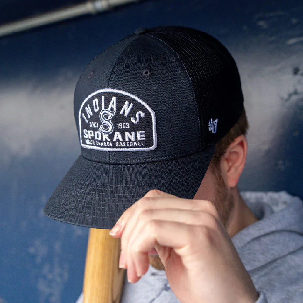 Spokane Indians '47 Leland Navy Trucker Snapback Cap - Image 2