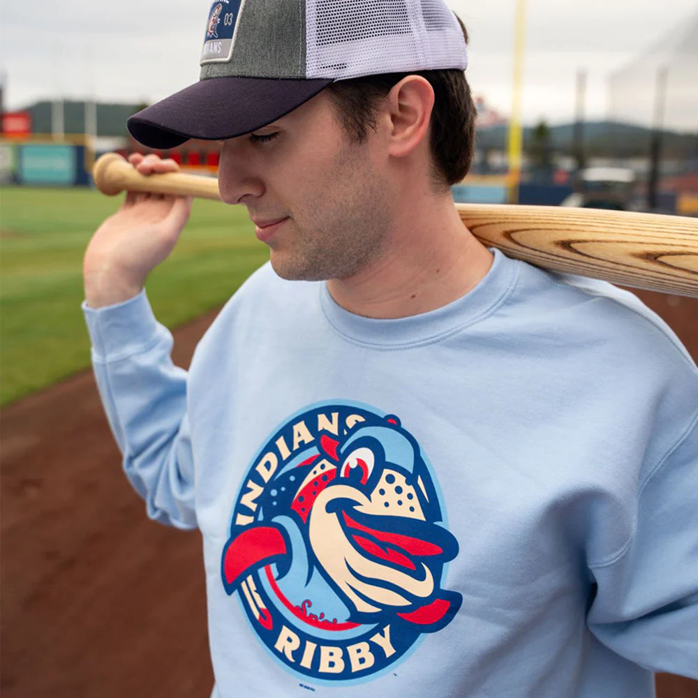 Spokane Indians Adult Ribby Crewneck - Image 2