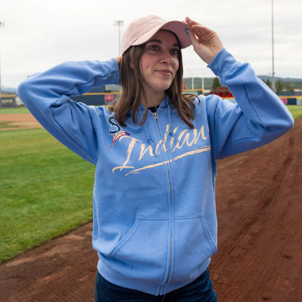 Spokane Indians Carolina Blue Full-Zip Hoodie - Image 2