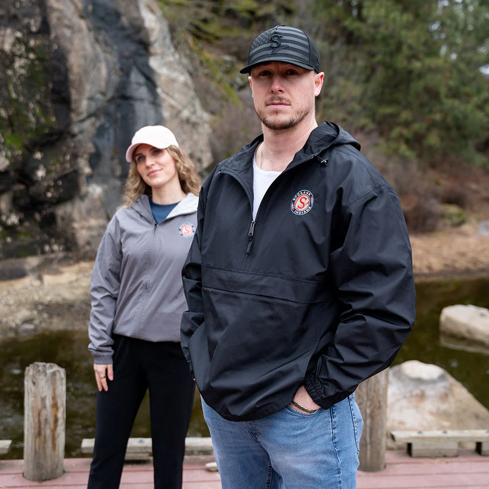Spokane Indians Logo Packable Windbreaker - Image 2