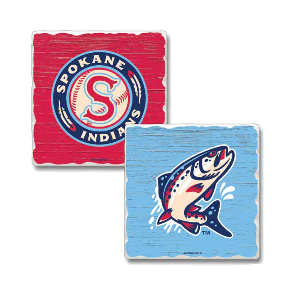 Spokane Indians Logo & Redband Coasters