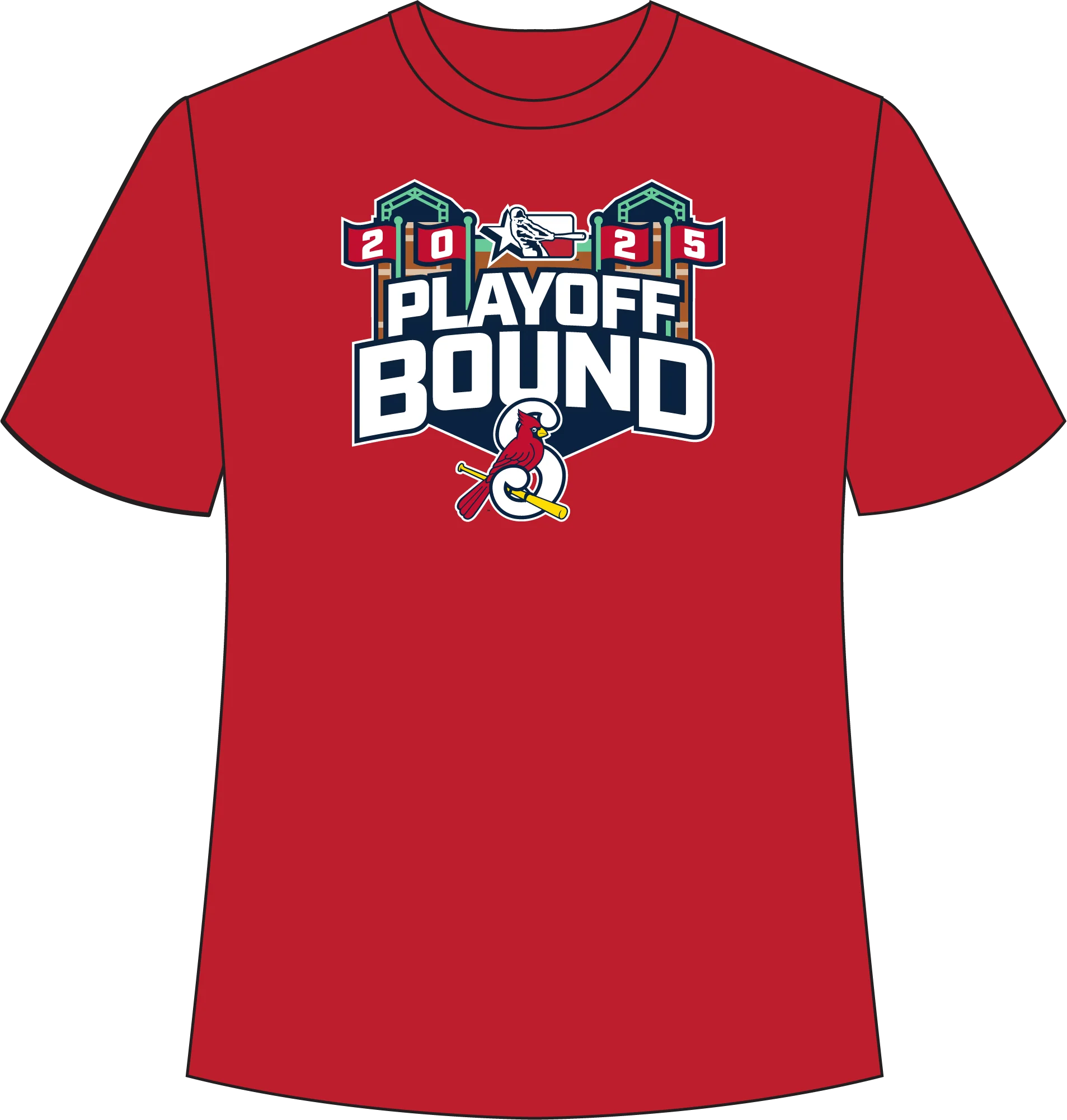 Springfield Cardinals 2025 Texas League Playoff Official Shirt