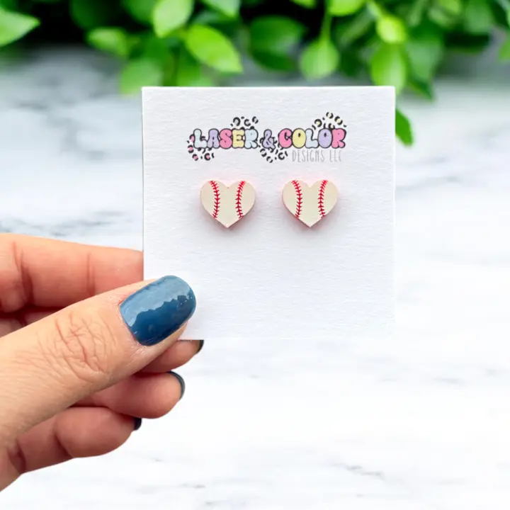 St. Paul Saints Fashion Baseball Earrings - Image 4