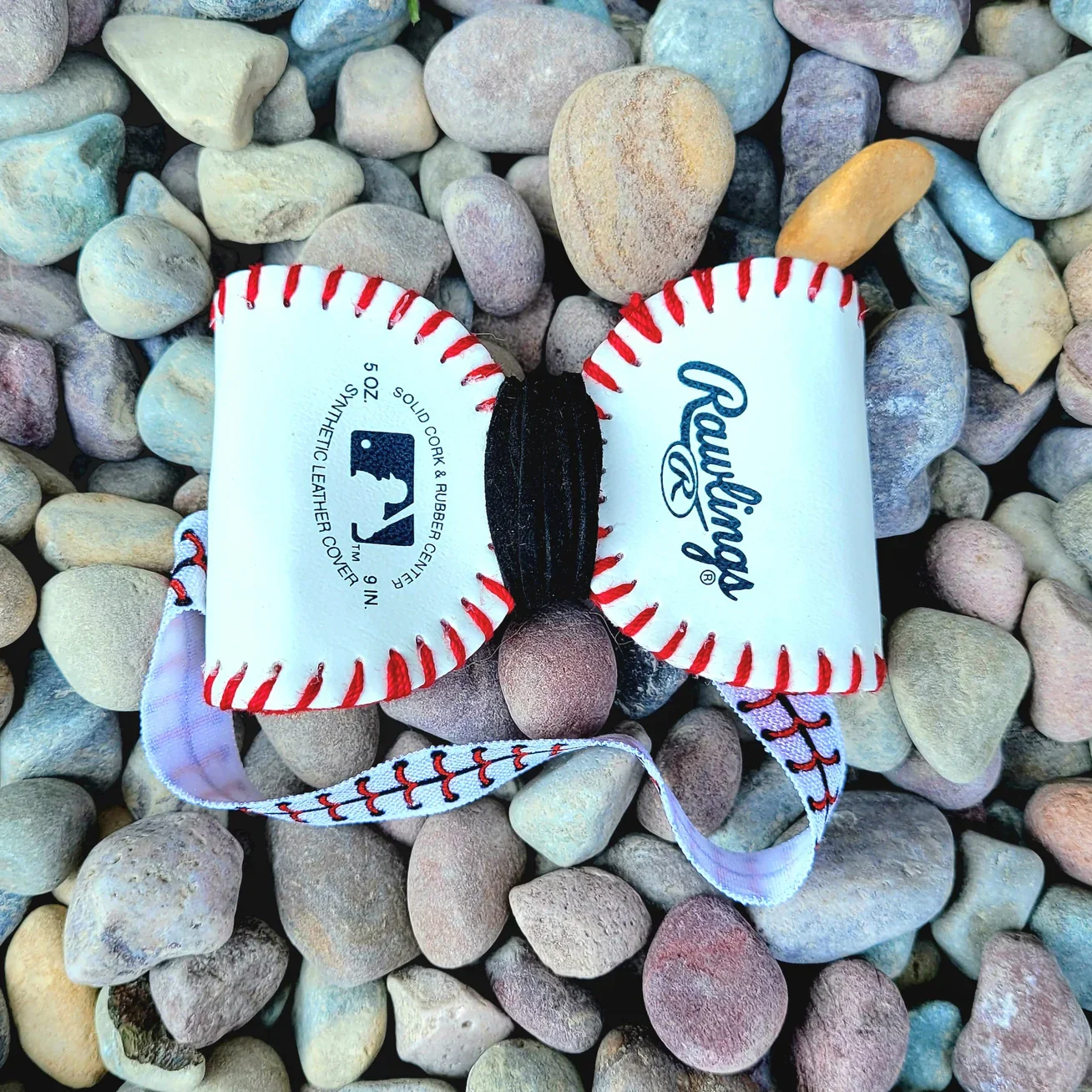 St. Paul Saints Repurposed Baseball Dog Bow-Tie
