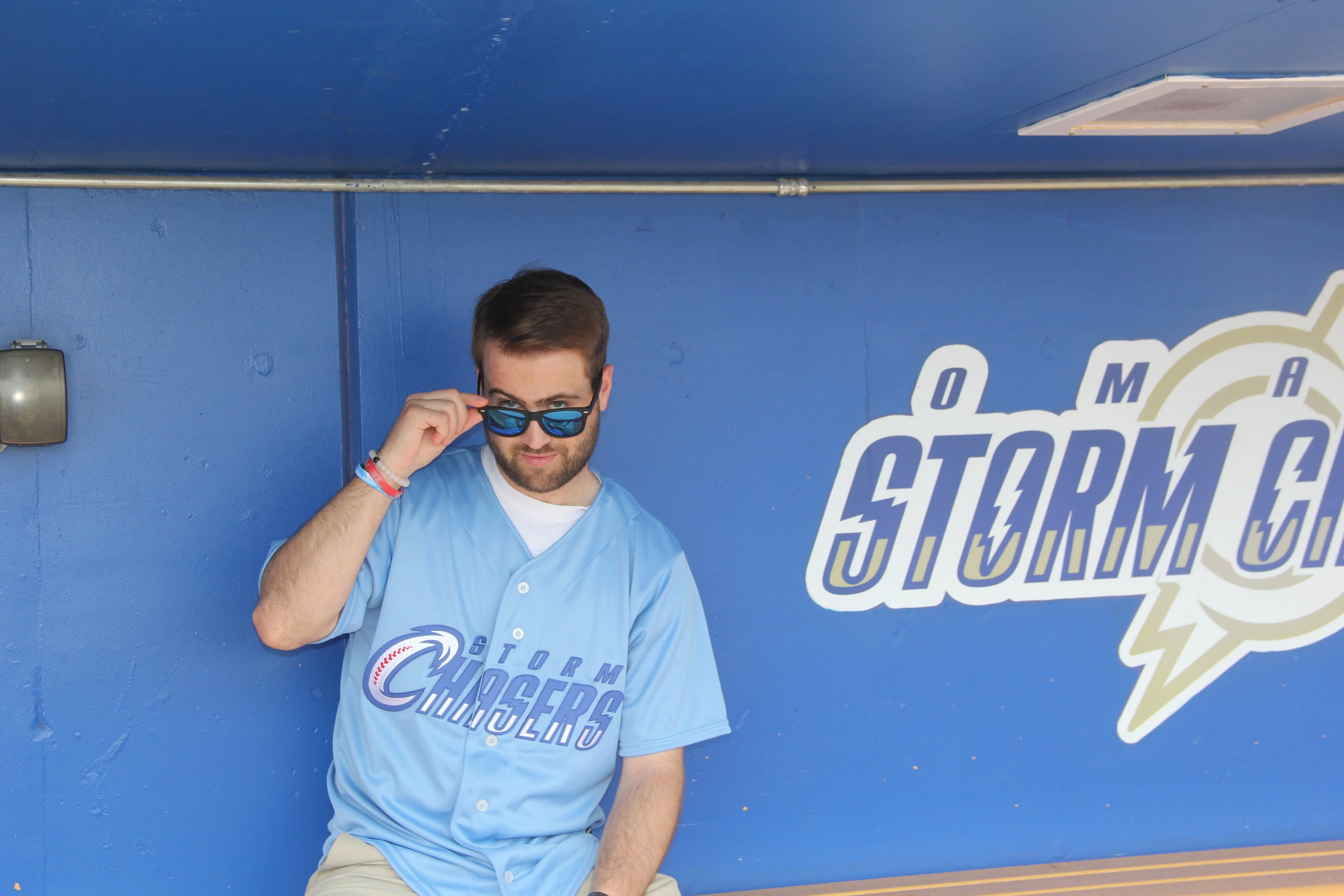Omaha Storm Chasers Men's OT Sports Replica Alternate Lt. Blue Jersey - Image 2
