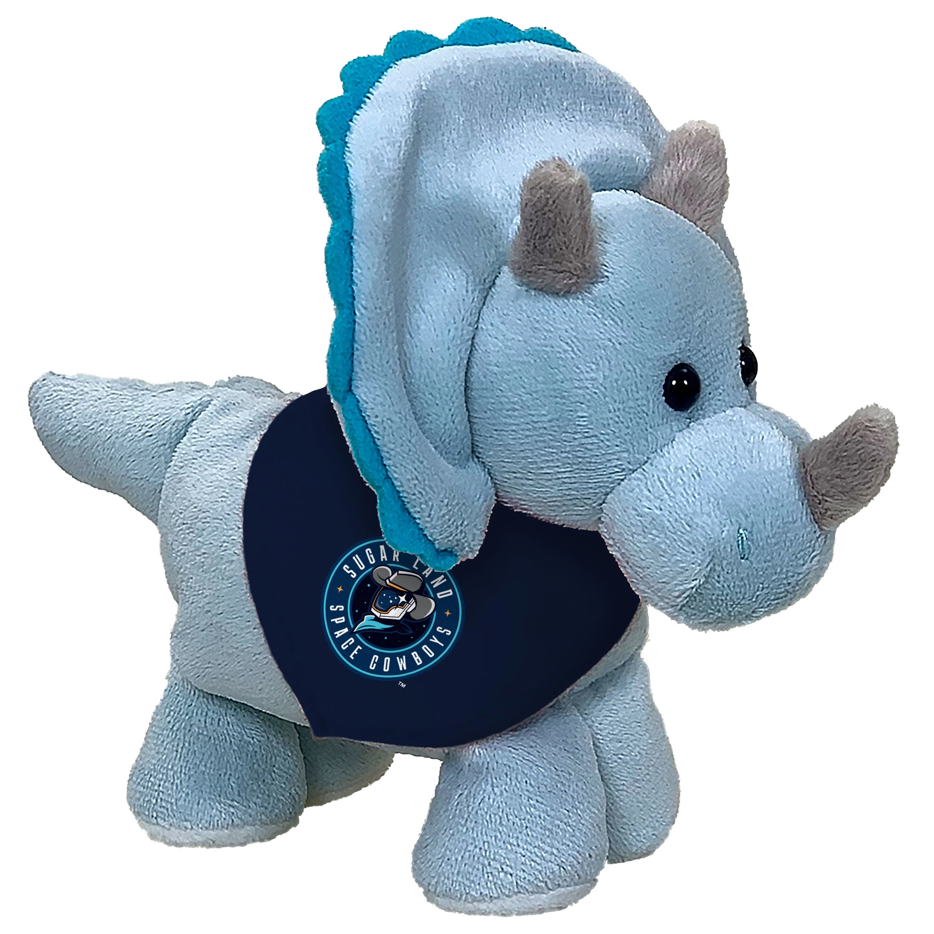 Sugar Land Space Cowboys Mascot Factory Plush Short Stack Triceratops