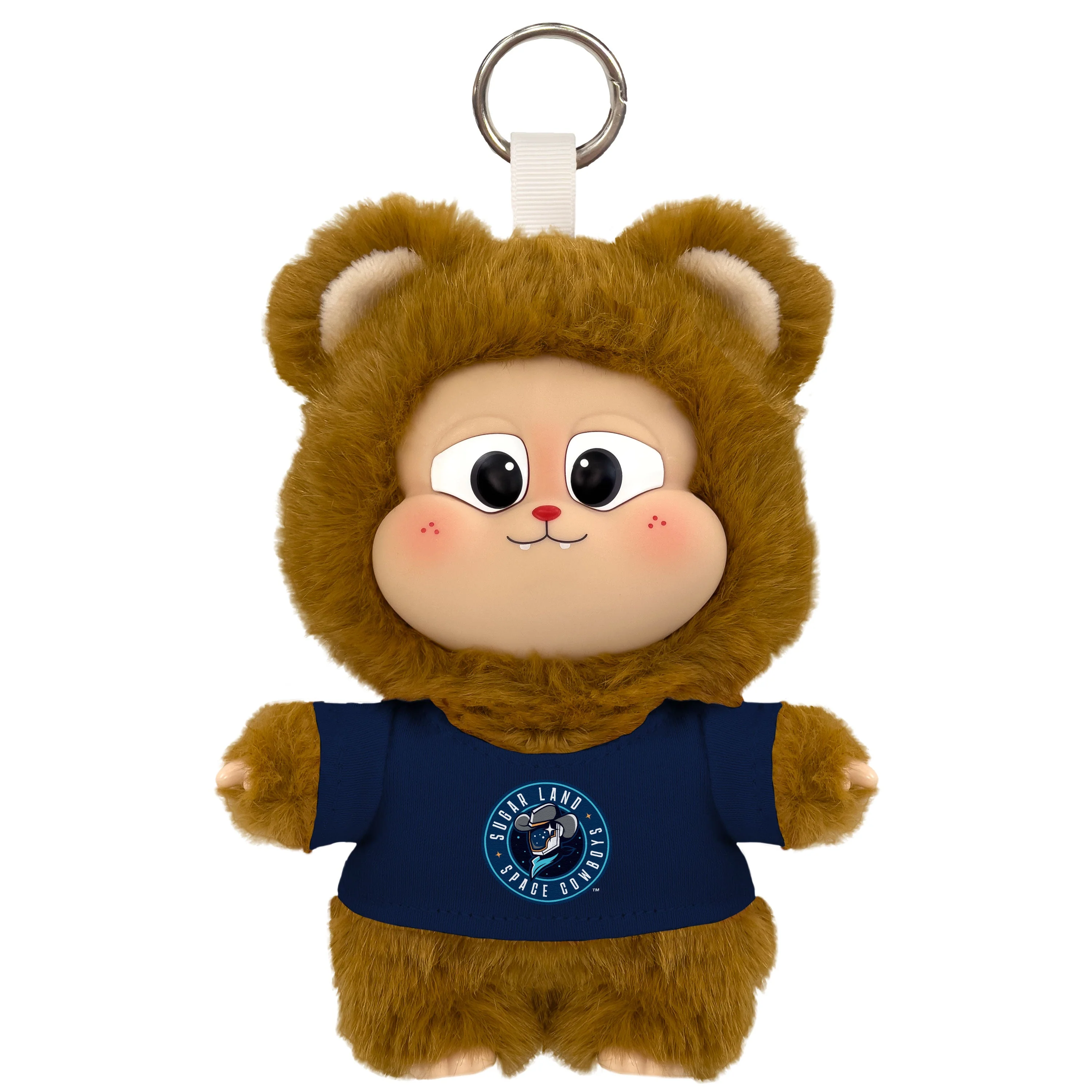 Sugar Land Space Cowboys Mascot Factory Plush Vinyl Bag Charm Bear