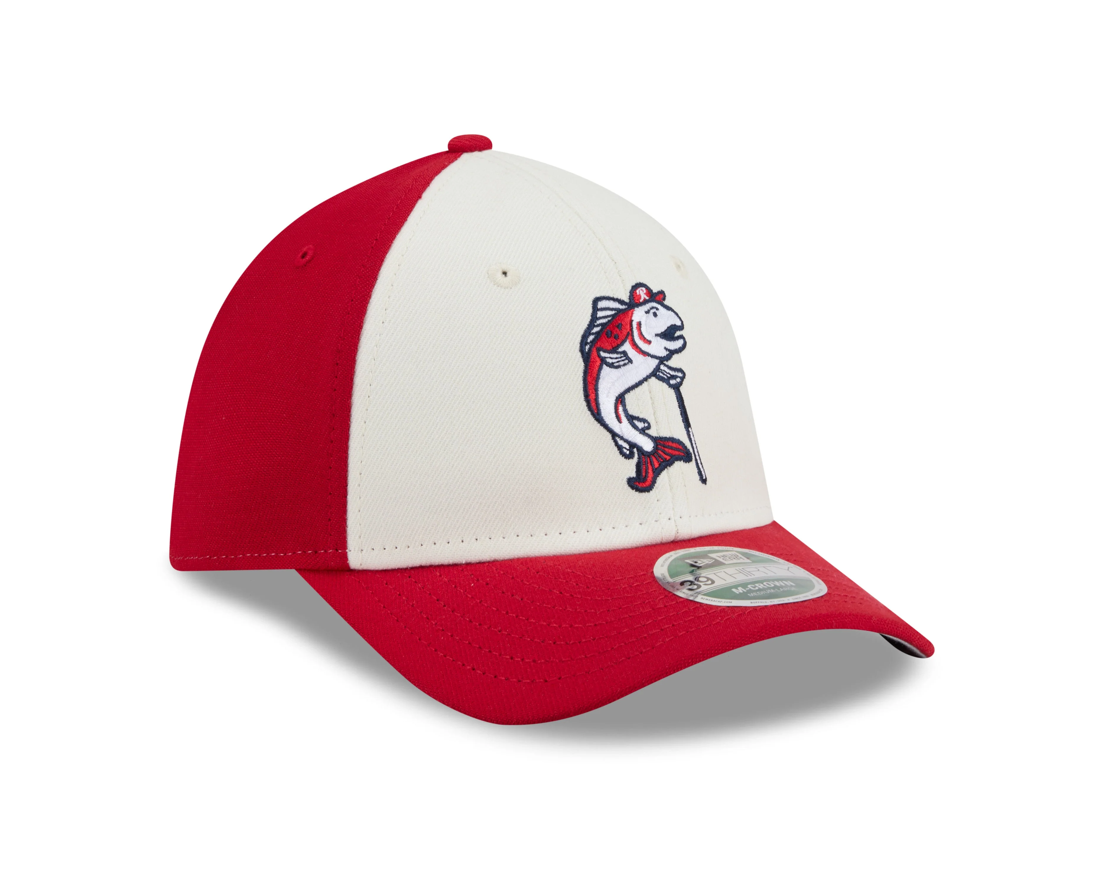 Tacoma Rainiers New Era 39Thirty Red Cream Slammin' Sam Cap - Image 4