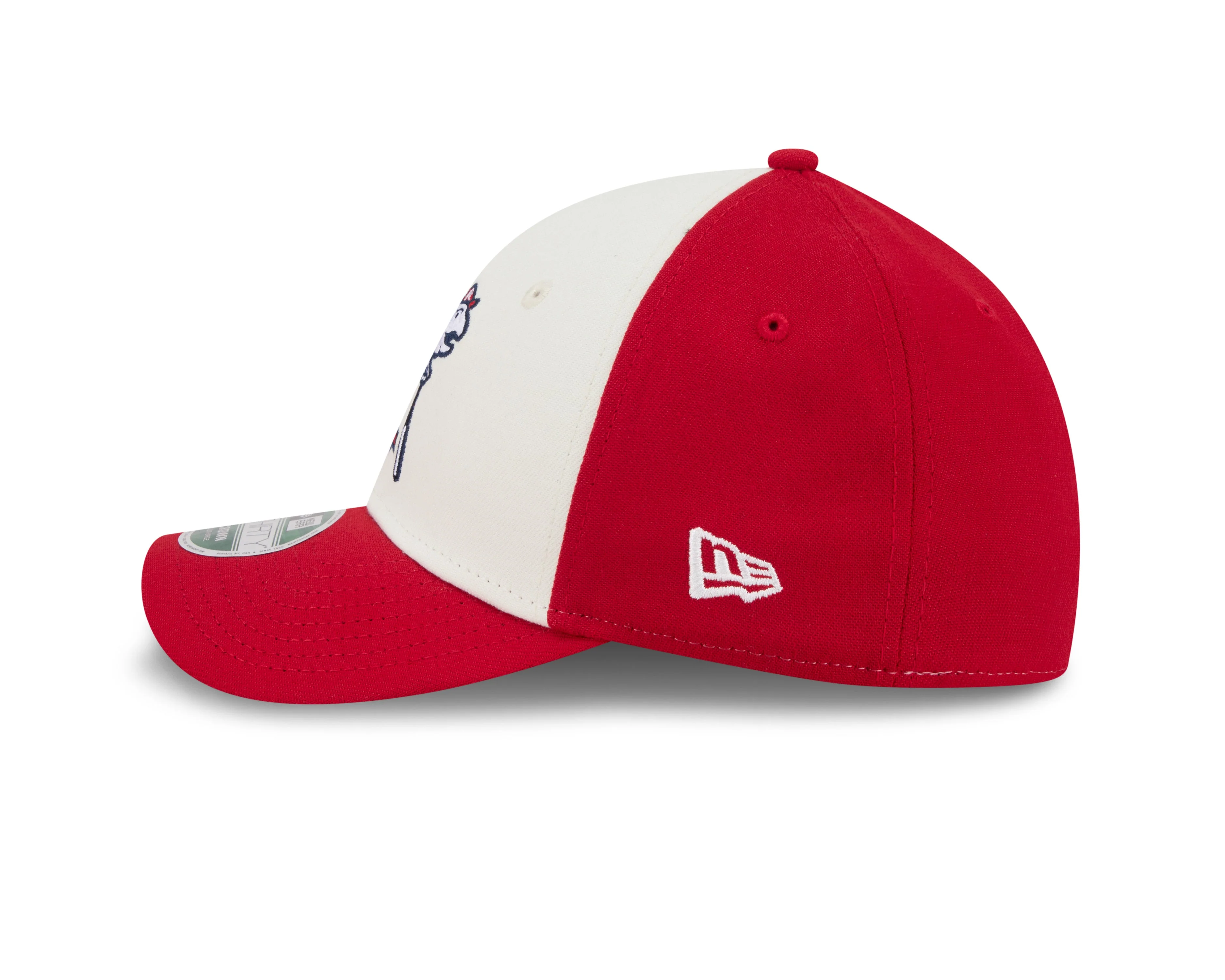 Tacoma Rainiers New Era 39Thirty Red Cream Slammin' Sam Cap - Image 5