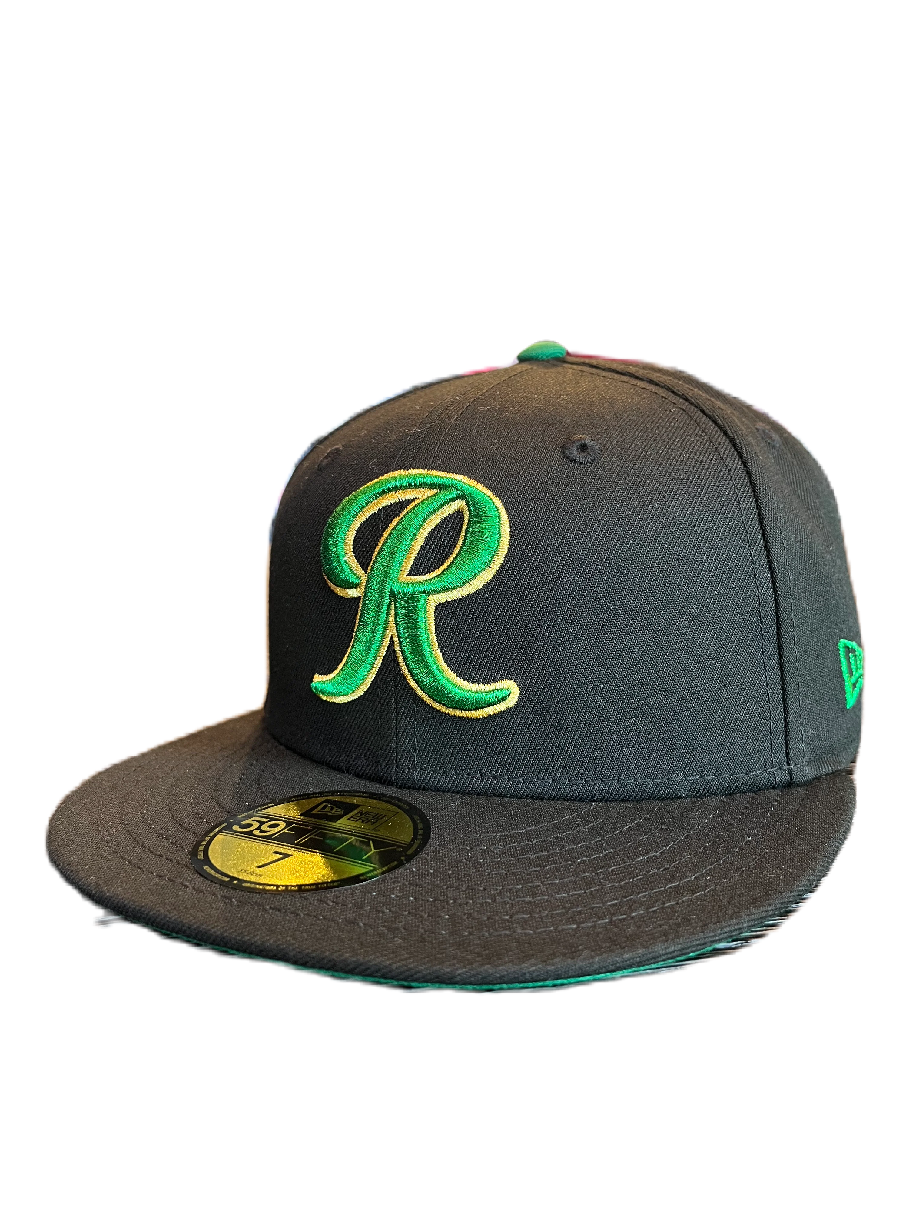 Tacoma Rainiers New Era 59Fifty Black Green R St. Patrick's Day Cap