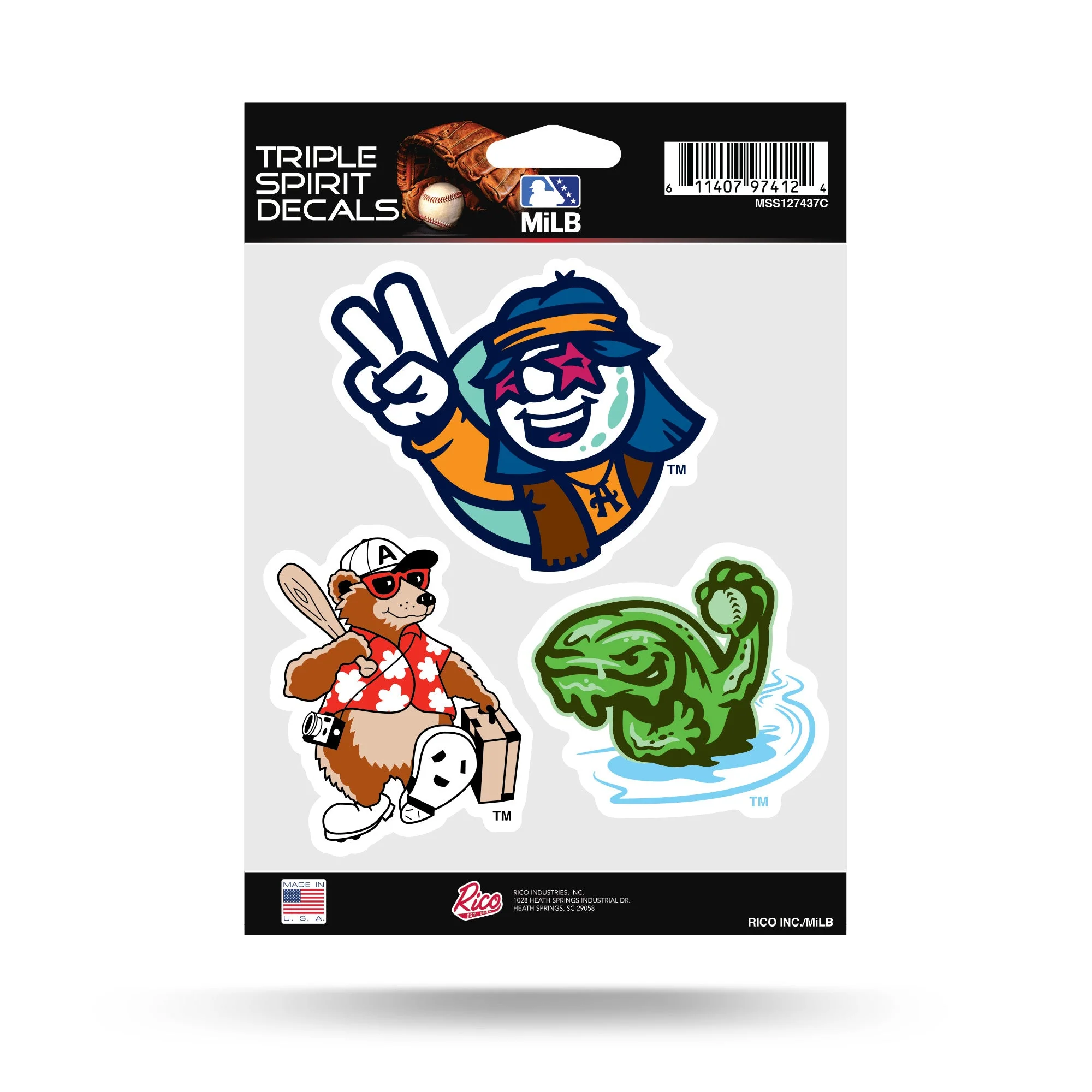 The Asheville Tourists Mascot Decals