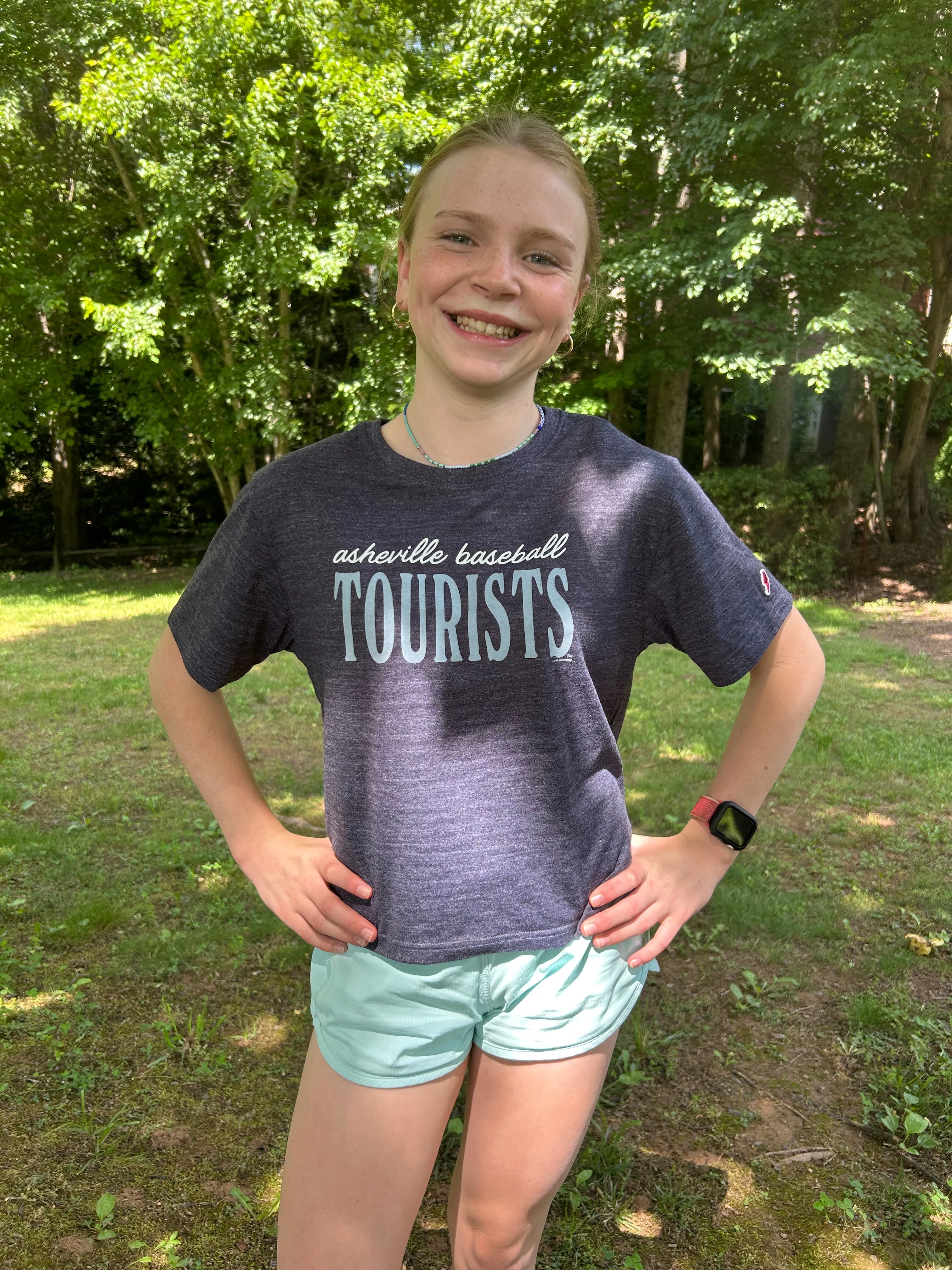 The Asheville Tourists Youth Girls Retro Brand Top