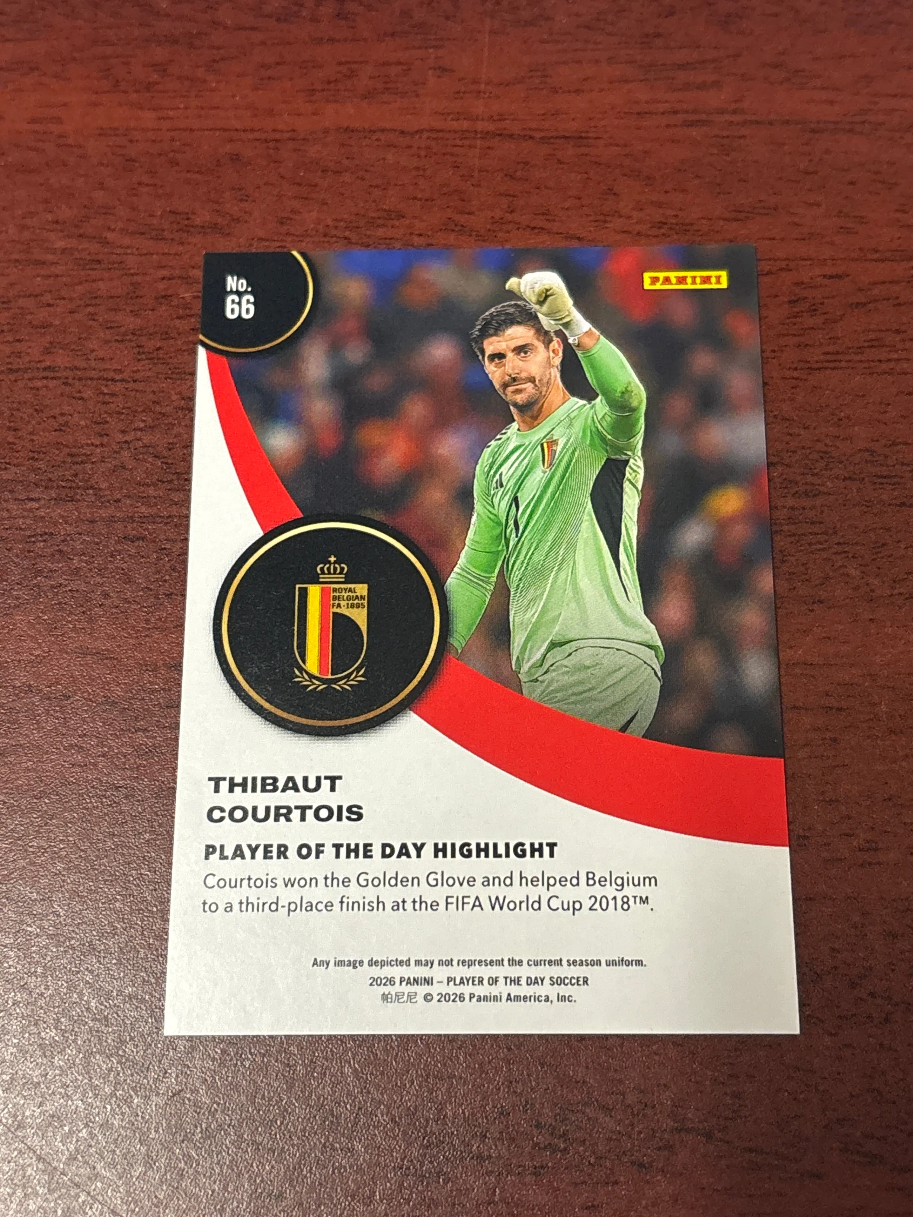 Thibaut Courtois 2026 Panini Player of the Day #6 - Image 2