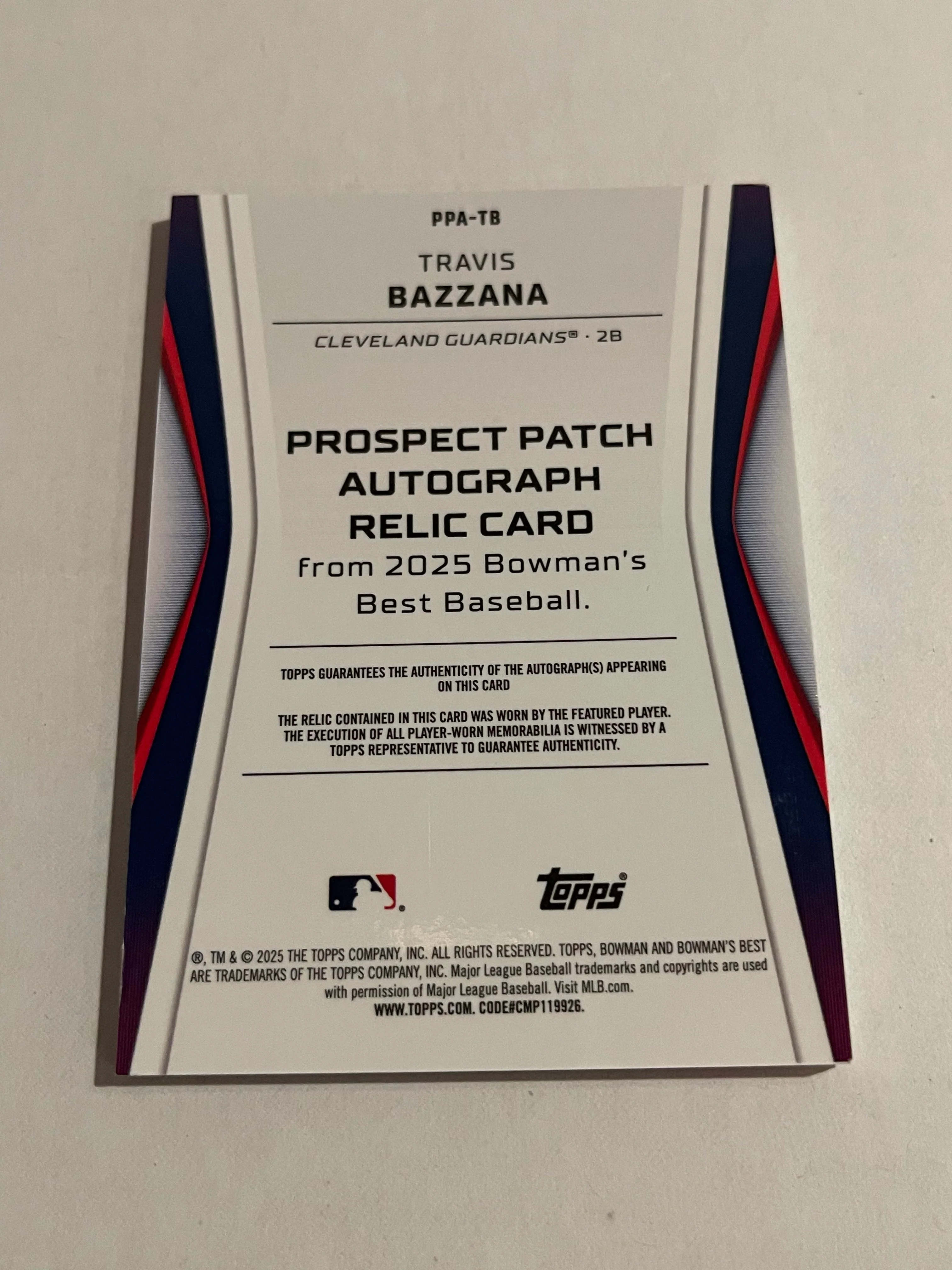 Travis Bazzana 2025 Bowman's Best #PPA-TB Player- - Image 2