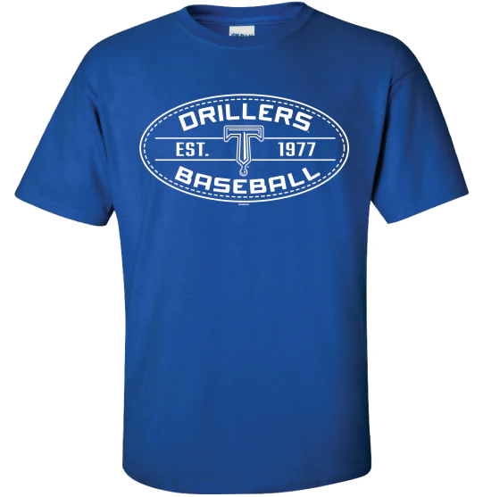 Tulsa Drillers Men's Oval Royal T Shirt