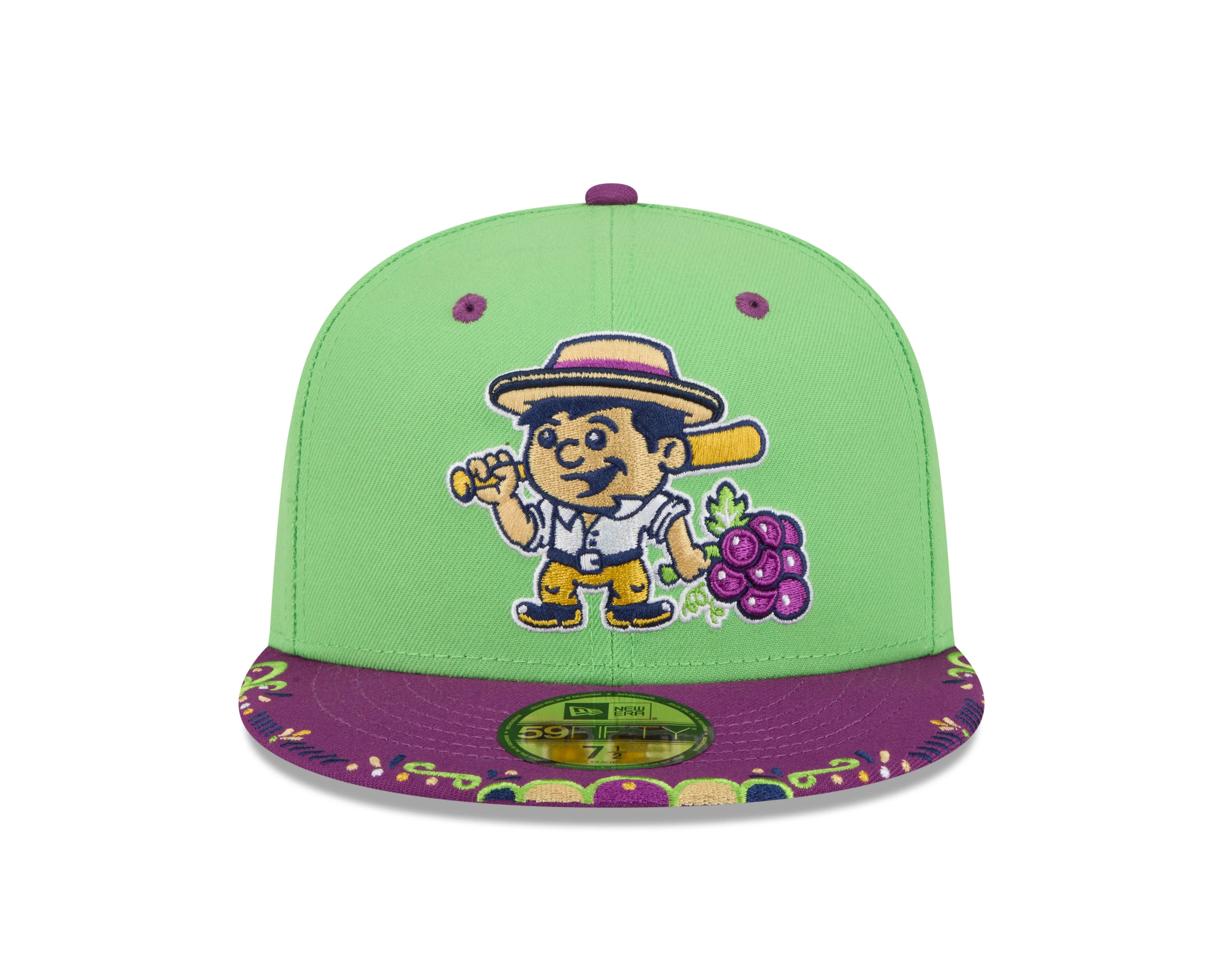 Viñeros de Tri-City New Era 2026 Copa de la Diversión 59FIFTY Fitted Hat - Neon Green - Image 3