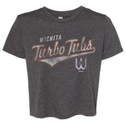 Wichita Turbo Tubs Womens Loadout Flowy Cropped T-Shirt Charcoal