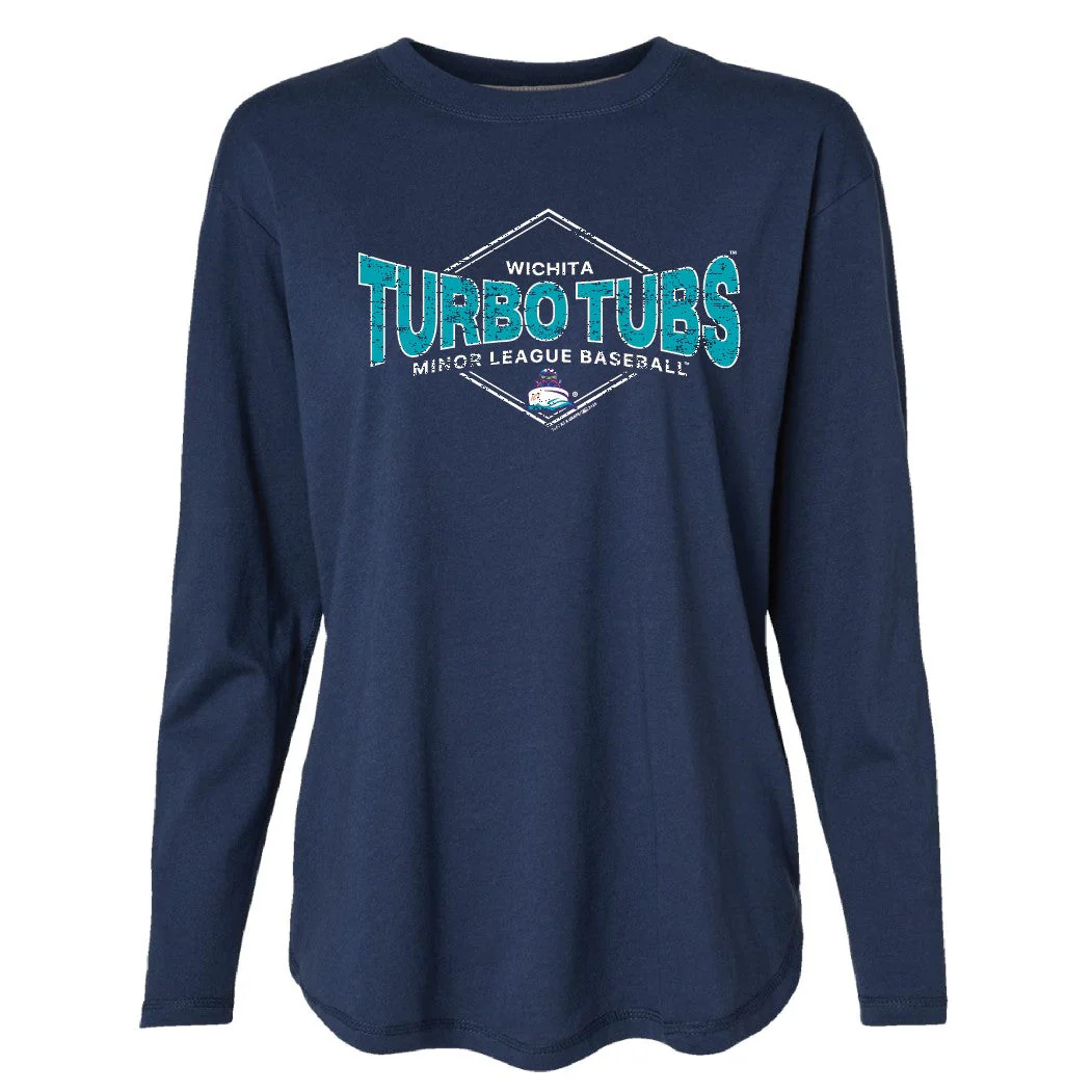 Wichita Turbo Tubs Womens Longsleeve T-Shirt Navy