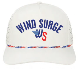 Wichita Wind Surge Old Glory Rope Adjustable Cap White