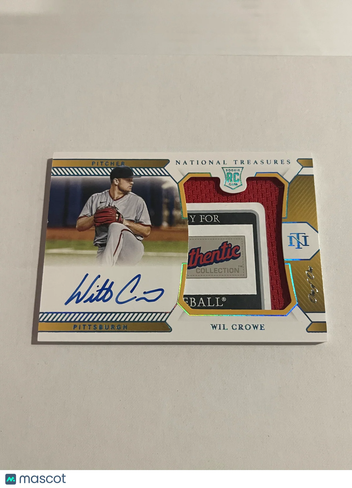 Wil Crowe 2021 Panini National Treasures #210 Patch RC Memorabilia
