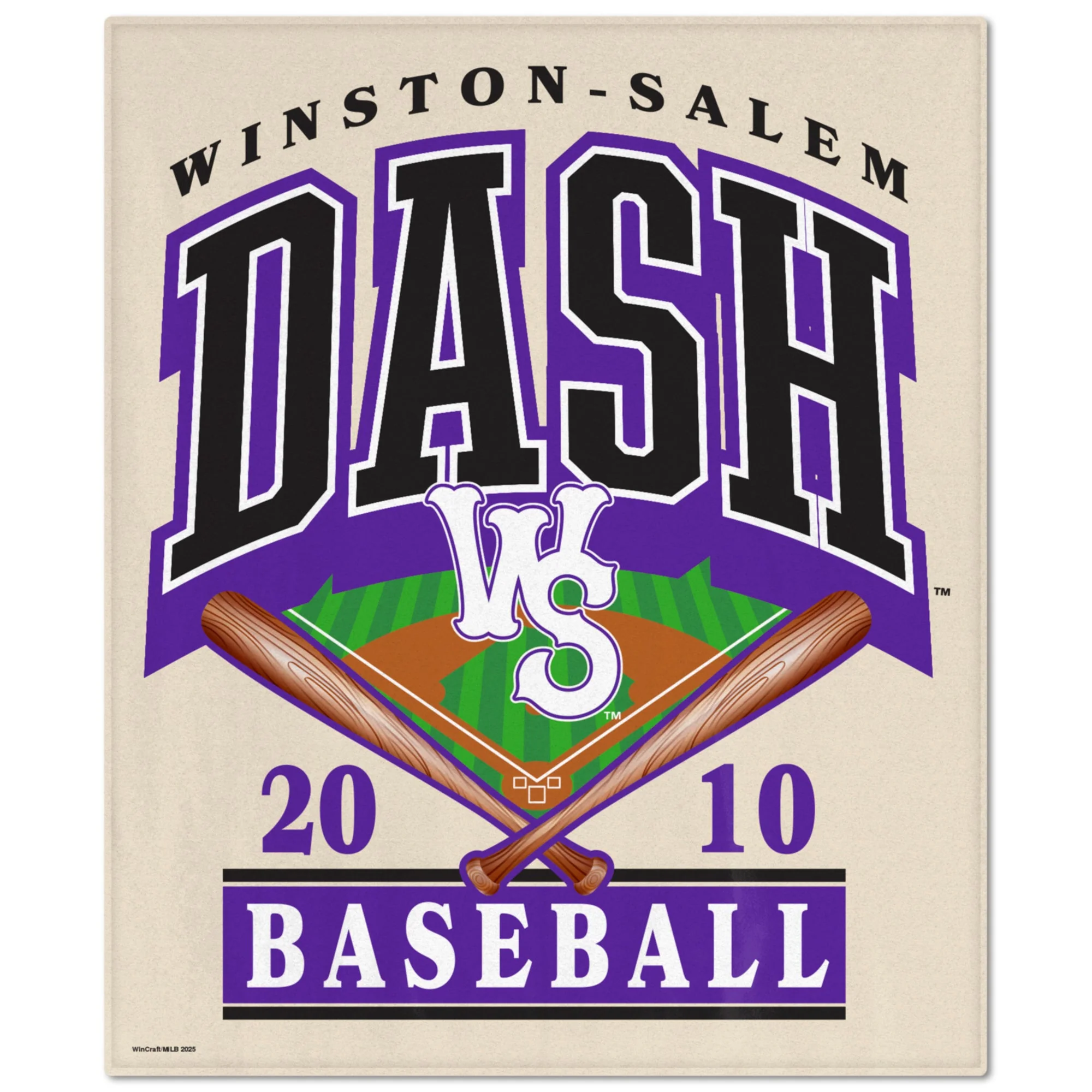Winston-Salem Dash "Championship Game" Plush Blanket - Wincraft