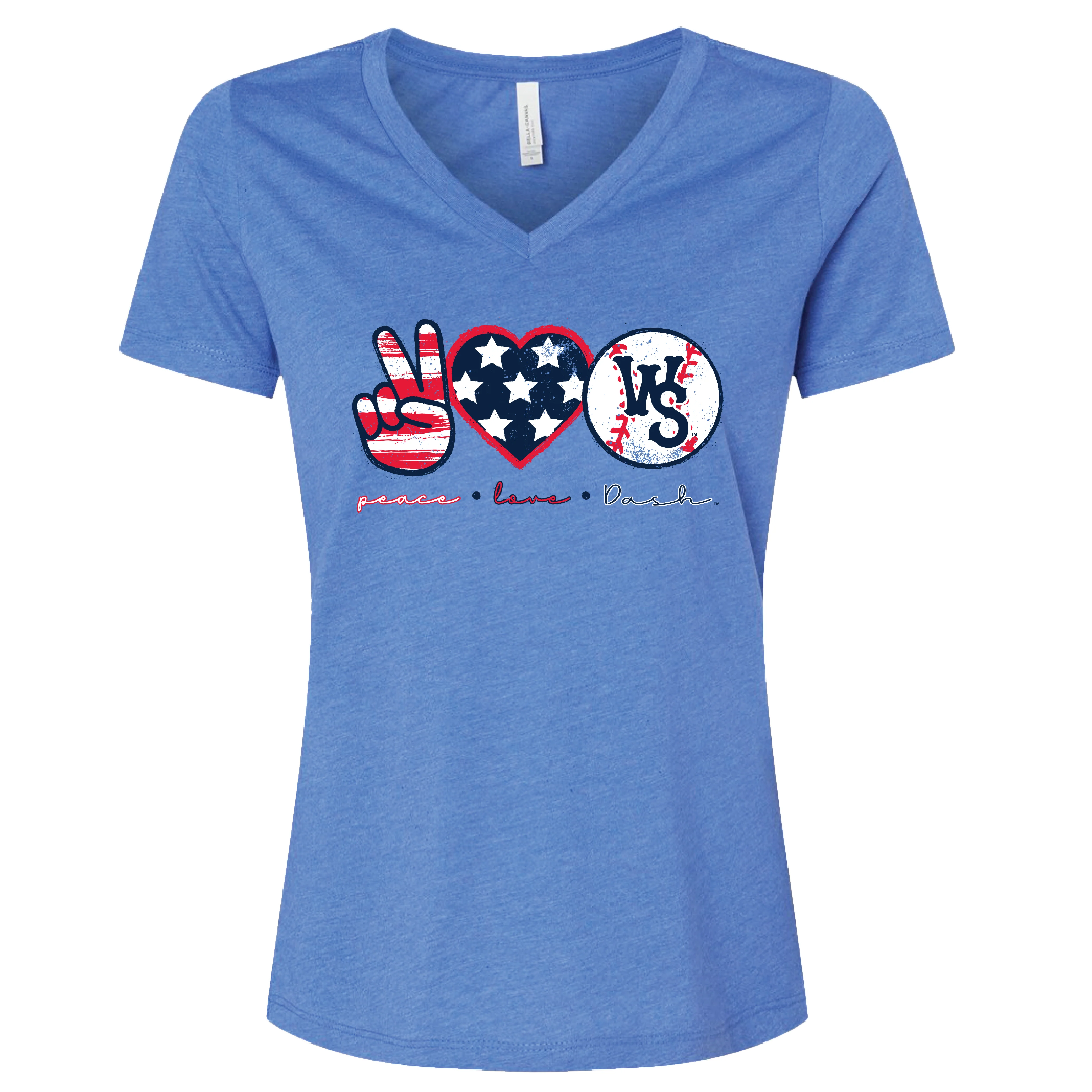 Winston-Salem Dash "Peace, Love, Dash" Tee - Women's