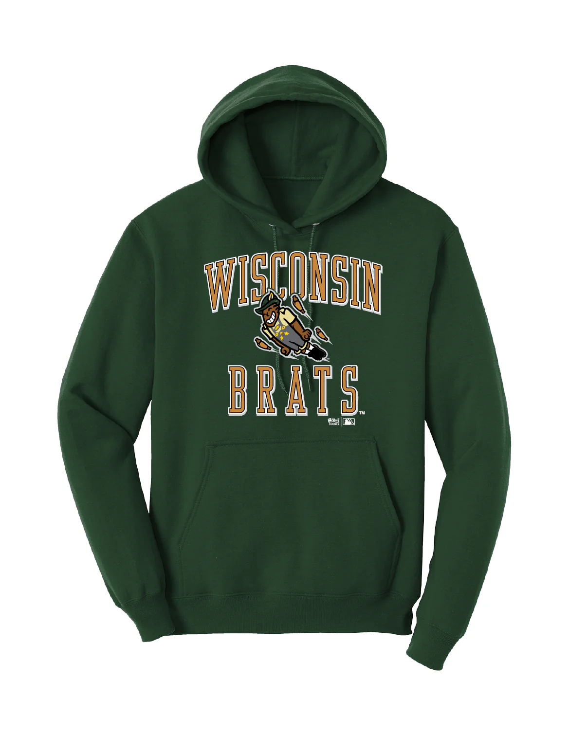 Wisconsin Brats Freedom Wear Dark Green Ranger Hood
