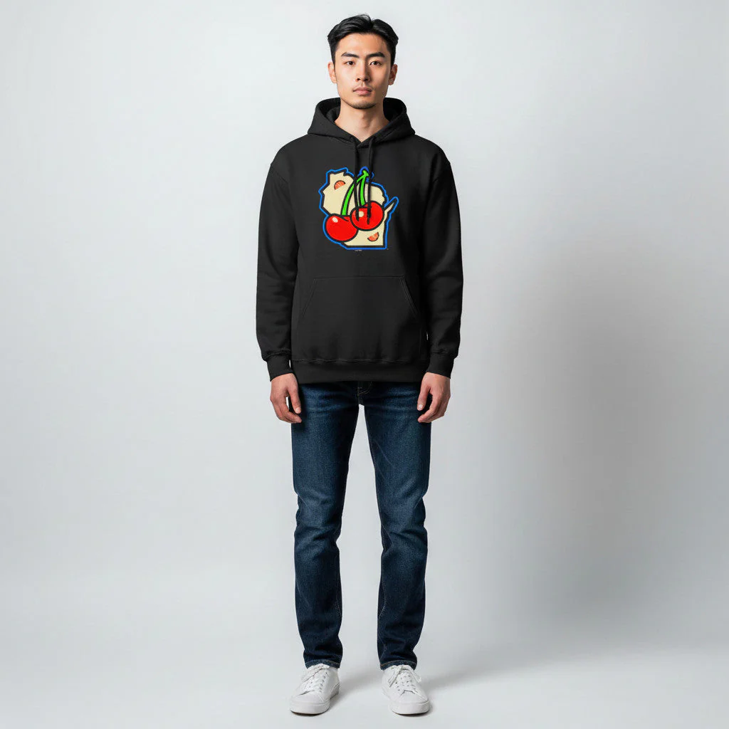 Wisconsin Supper Clubbers Jet Black State Hoodie - Image 3