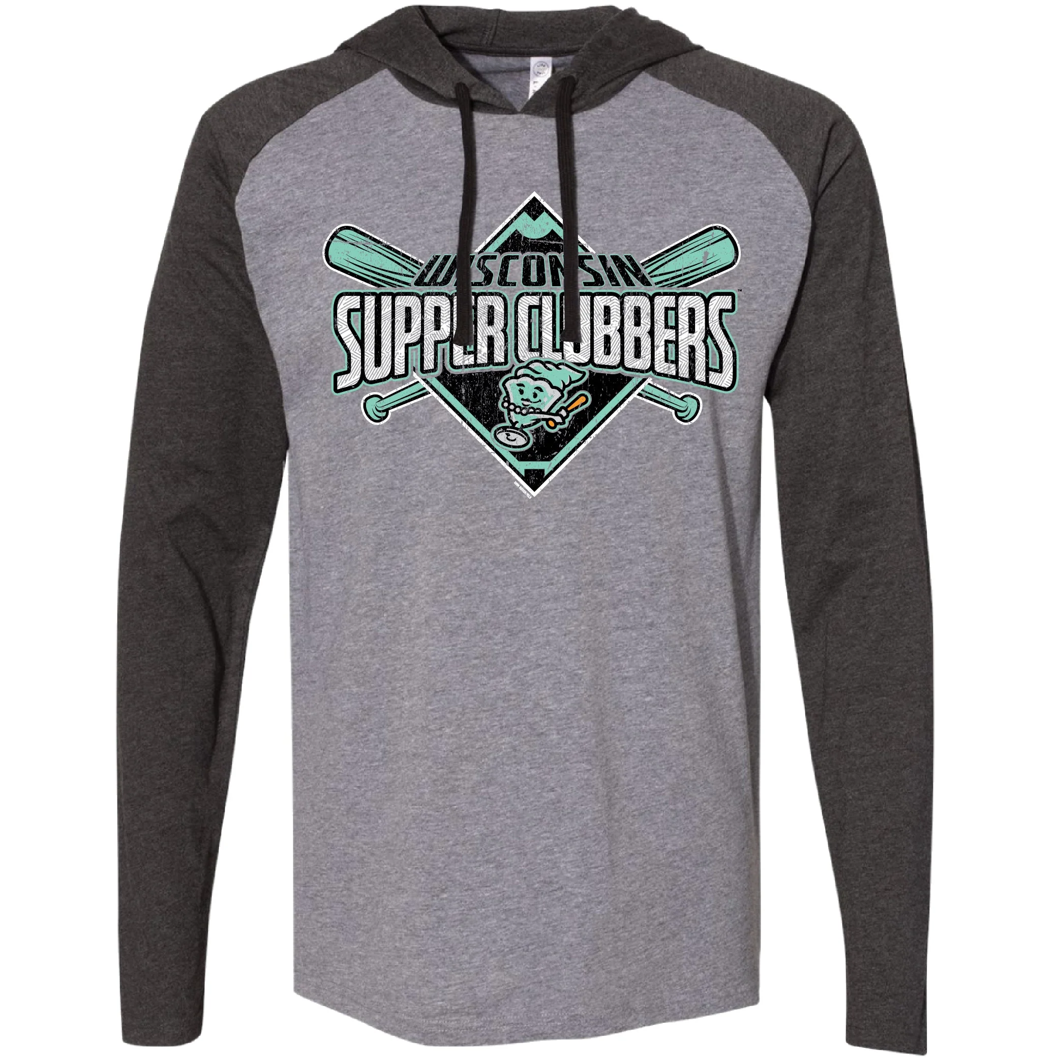 Wisconsin Supper Clubbers Raglan Hoodie T-Shirt - Image 2