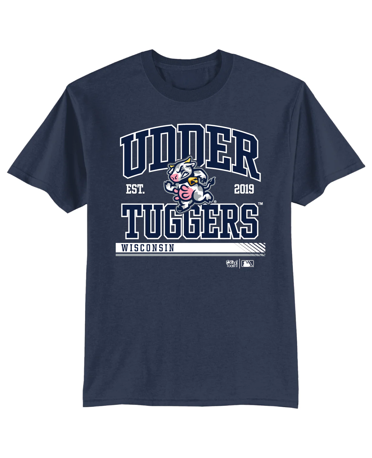 Wisconsin Udder Tuggers Navy Blue Silly Toast Milo T-Shirt