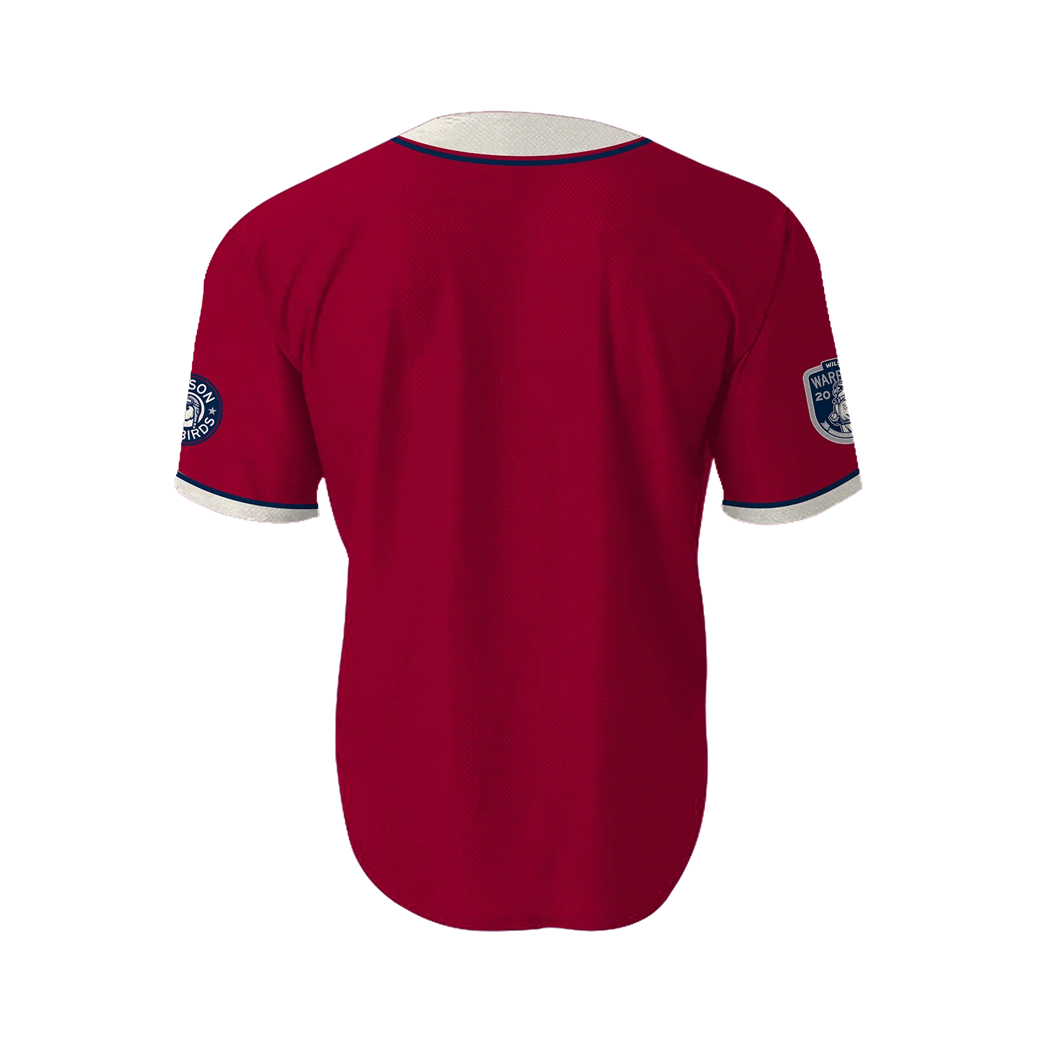 Wilson Warbirds OT Sports Alternate Red Mens Replica Jersey w/ Inaugural Patch - Image 2