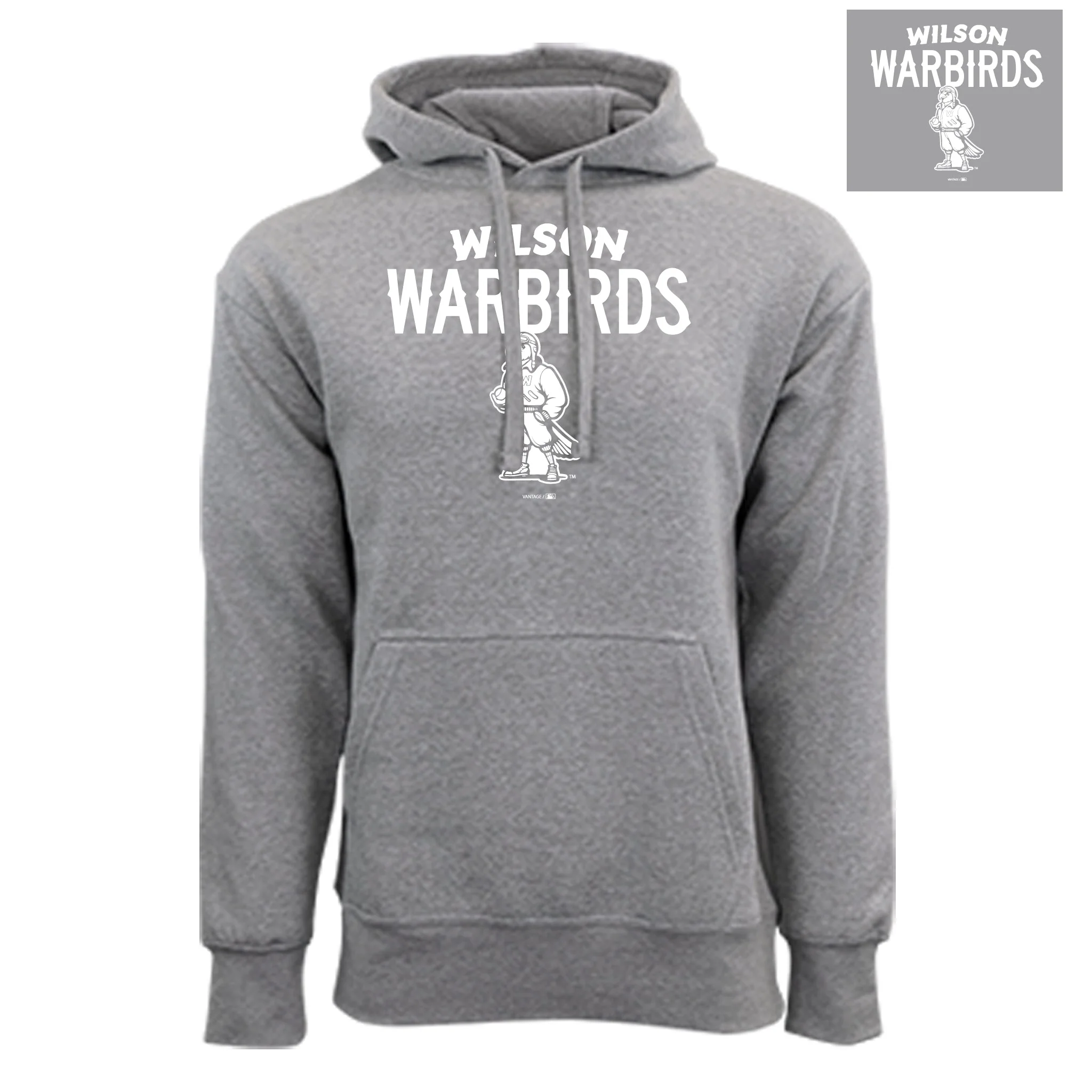 Wilson Warbirds Vantage Mascot Head Mens Vantage Ultra Soft Mens Hoodie