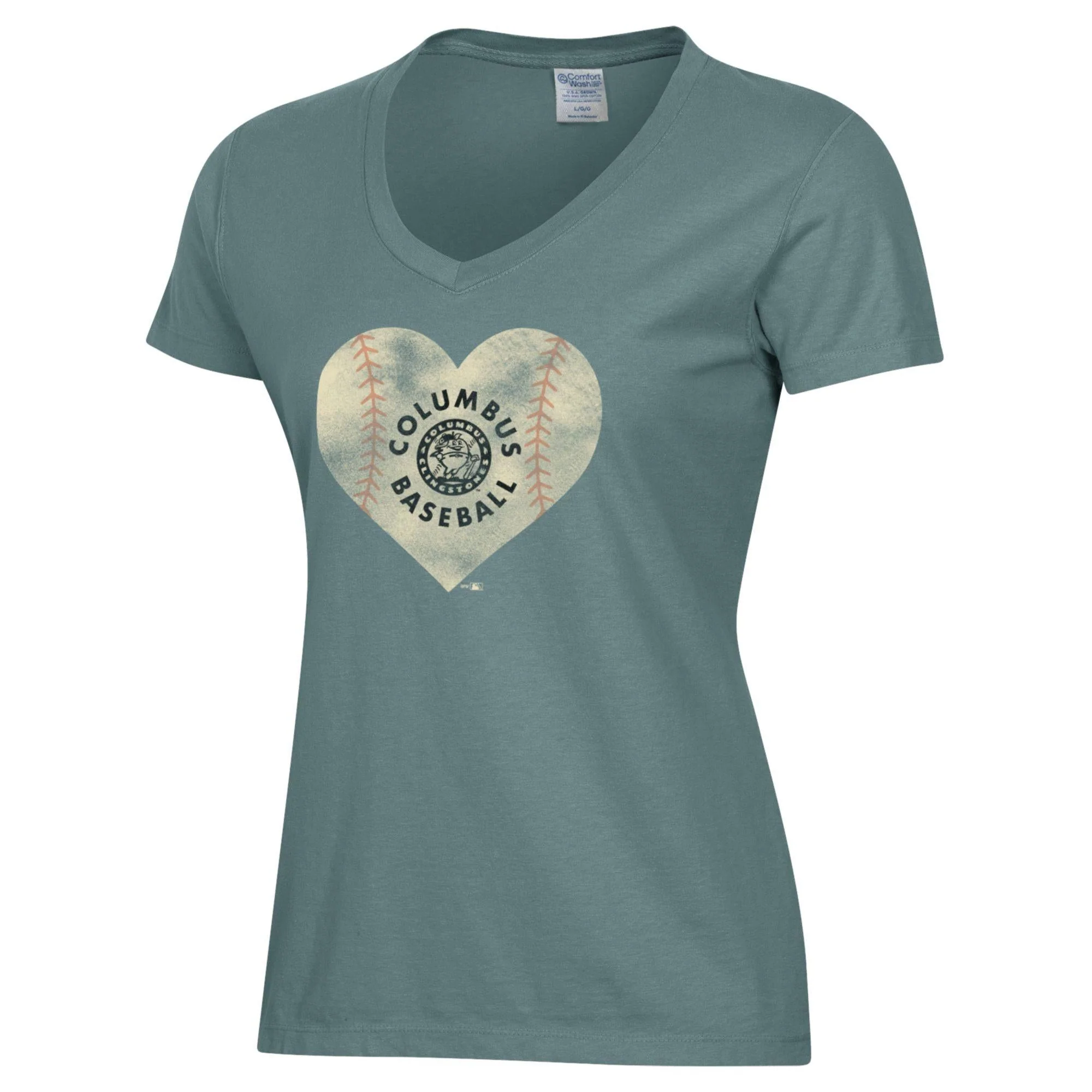 Women's Baseball Heart V-Neck Tee