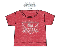 Women's Red White Squirrel Crop Tee