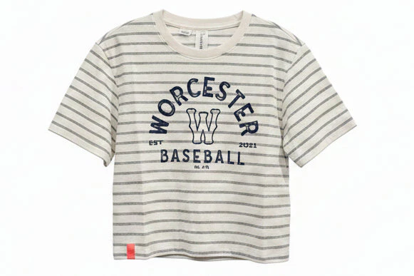 WORCESTER RED SOX LUSSO WOMEN'S CLOUD CLASSIC W NATALIA STRIPED BOXY TEE