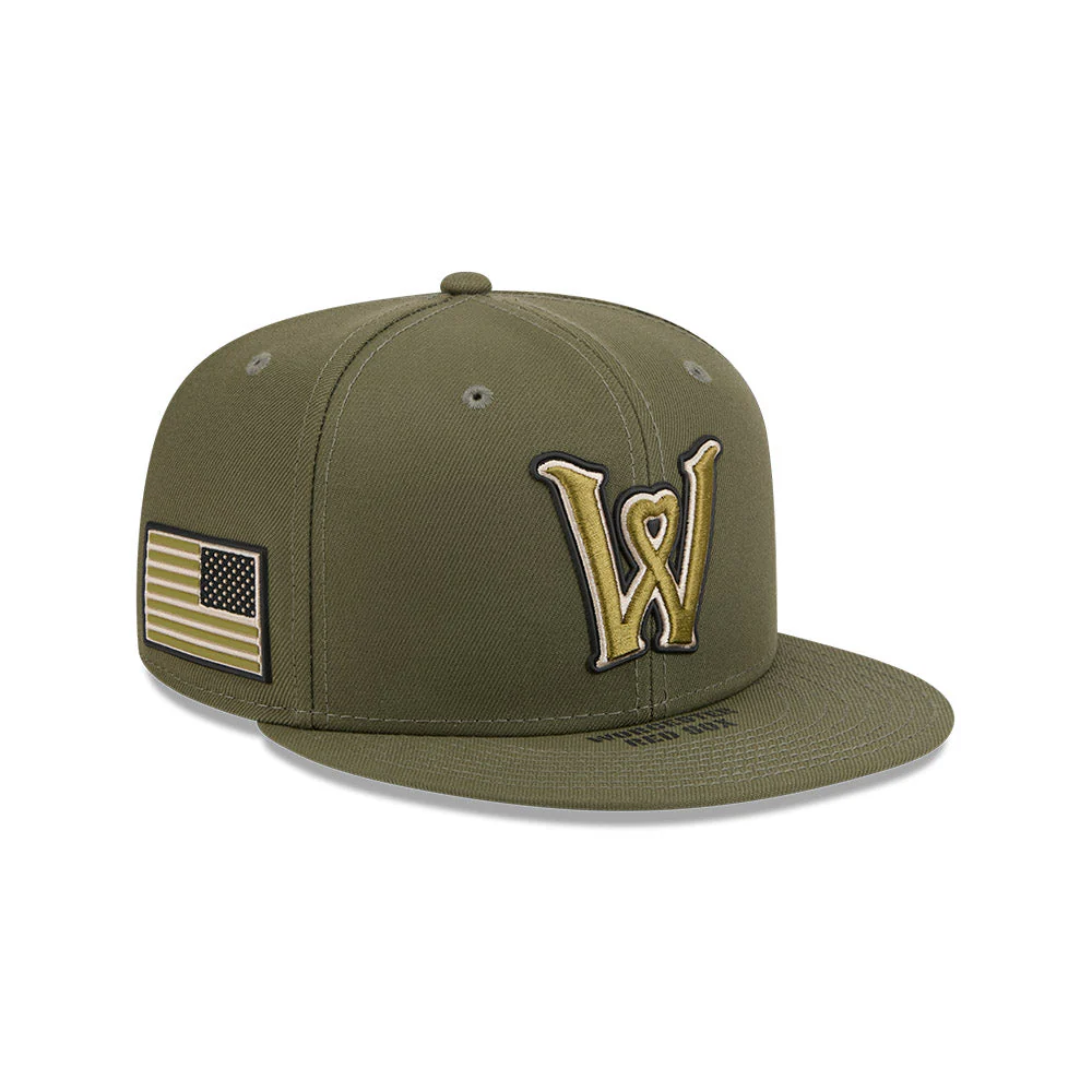 WORCESTER RED SOX NEW ERA GREEN ARMED FORCES 59FIFTY