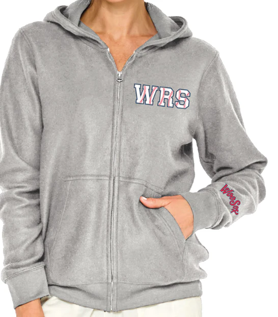 Worcester Red Sox Soft As A Grape Gray Women's Reverse Fleece Full Zip