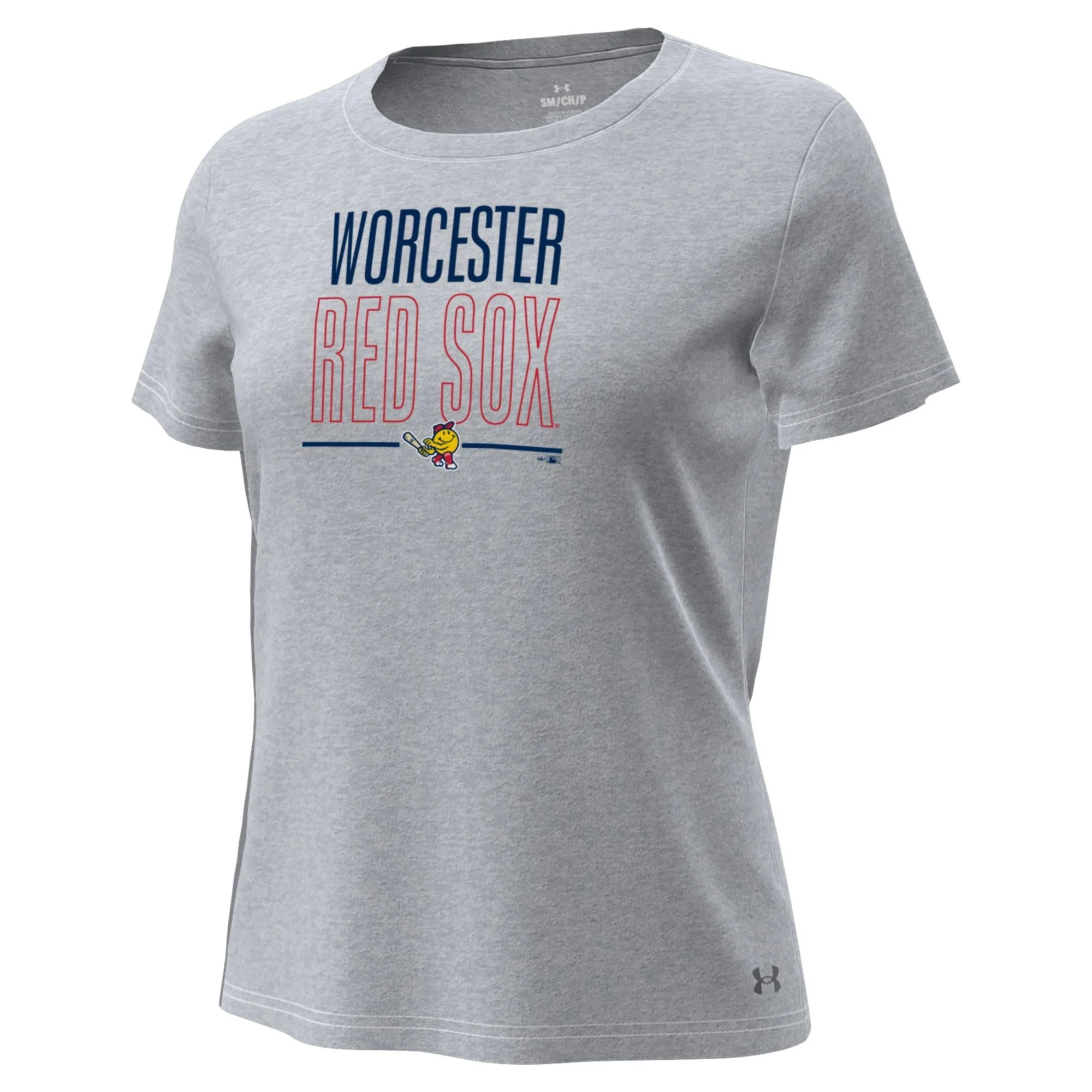 Worcester Red Sox Under Armour Gray Women's Tech Stretch Short Sleeve Tee
