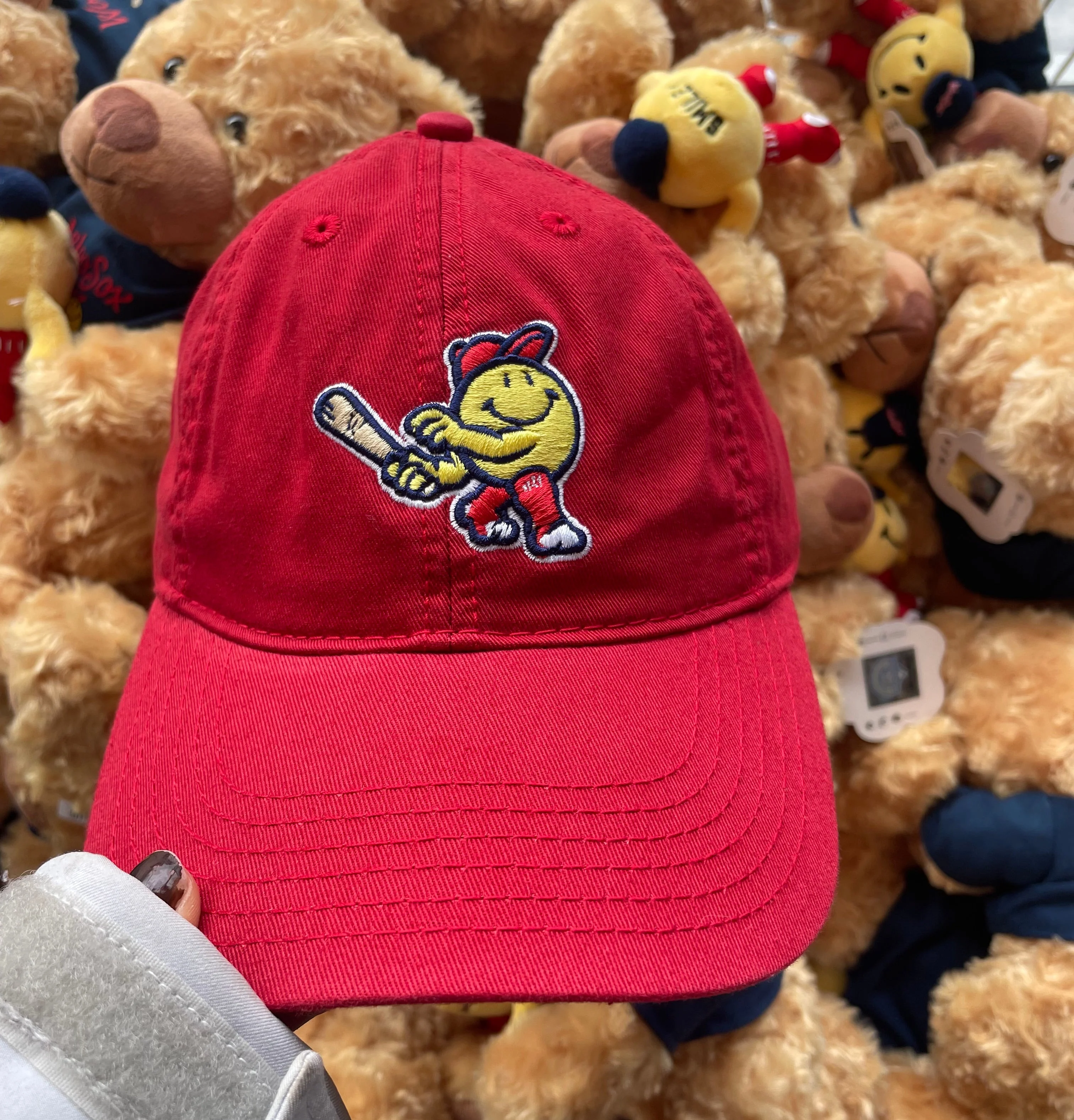 Worcester Red Sox L2 Brands Youth Scarlet Smiley Cap